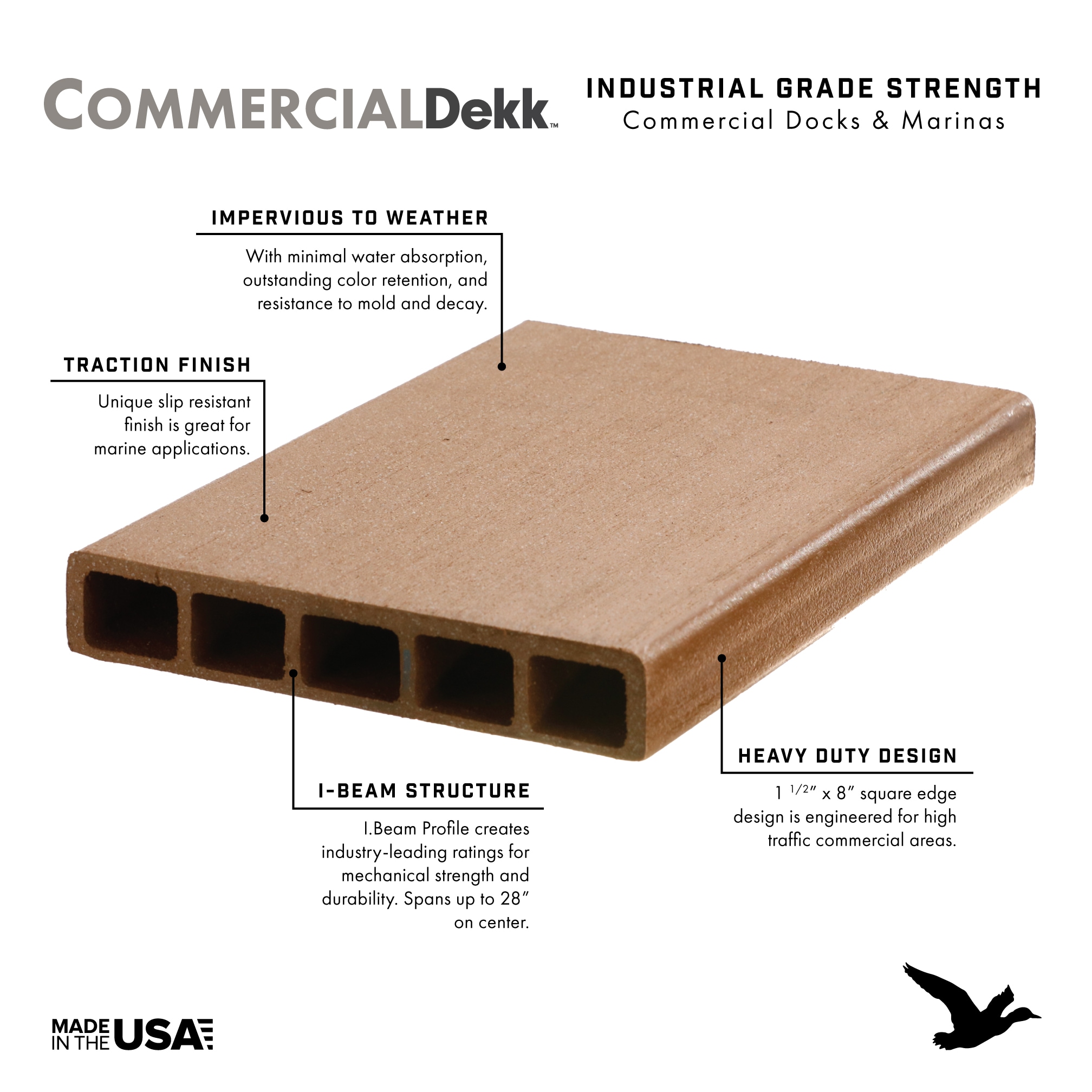 DuxxBak Composite Decking DX-COMMDEKK-192RR Composite-Deck-Boards - View #3