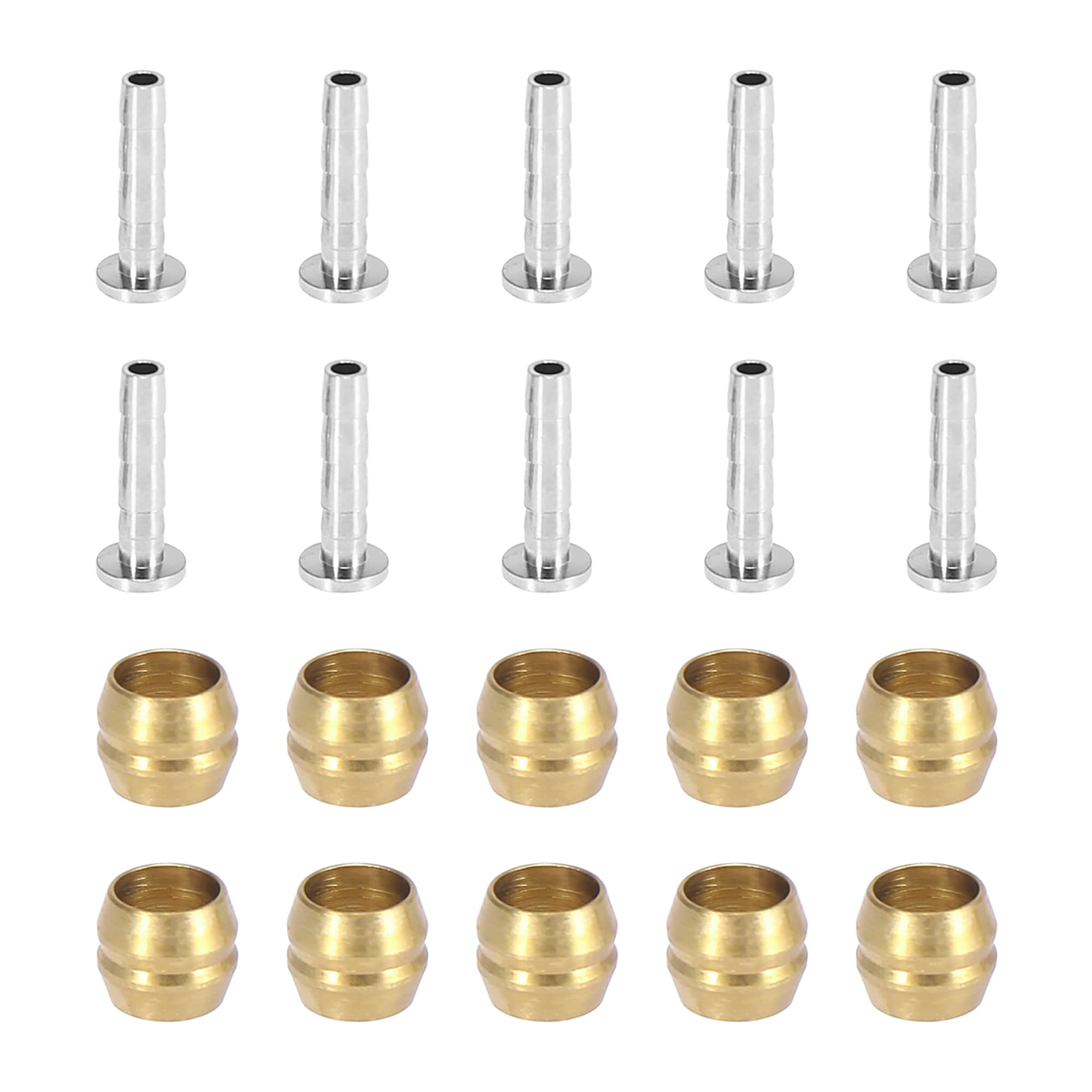Unique Bargains 10 Sets Bicycle Brake Olive and Brass Connecting Insert Kit for BH90 Bike Hydraulic Disc Brake Hose