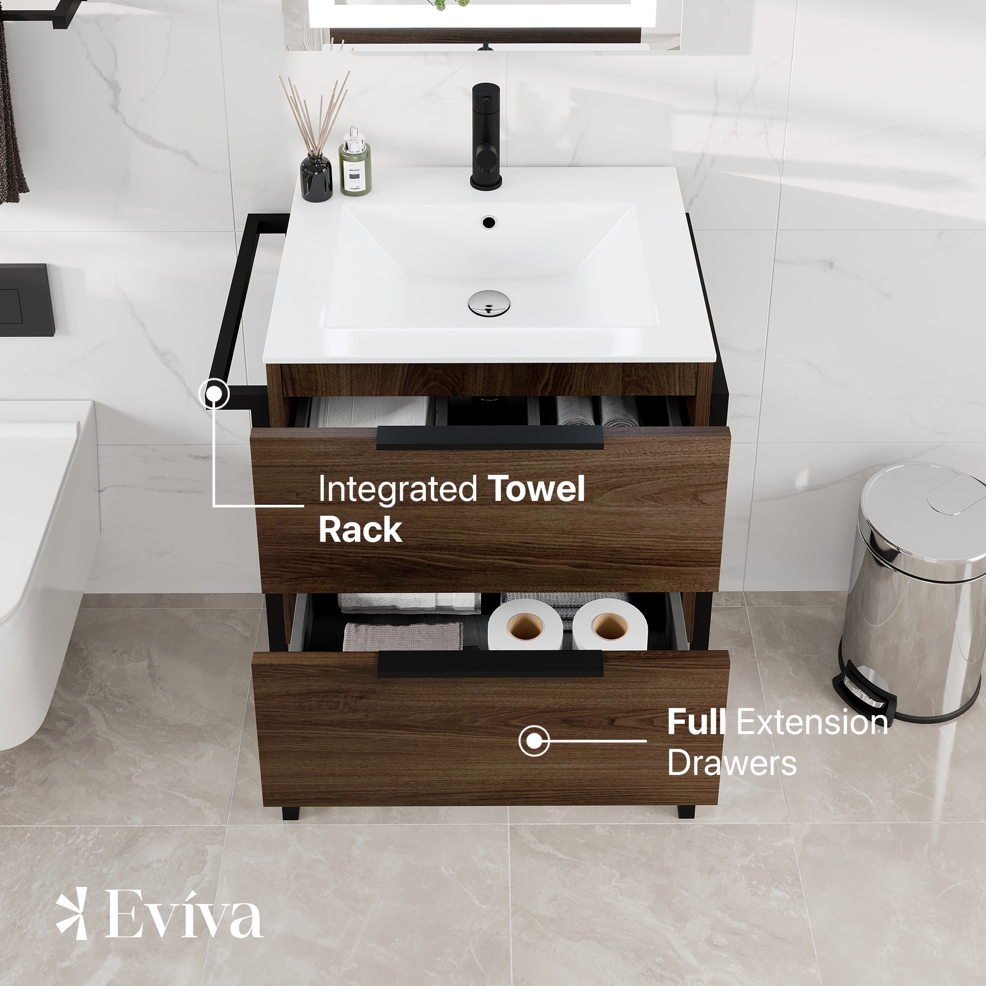 Eviva EVVN523-24DWN/LEGS Bath-Vanity-Combo - View #4