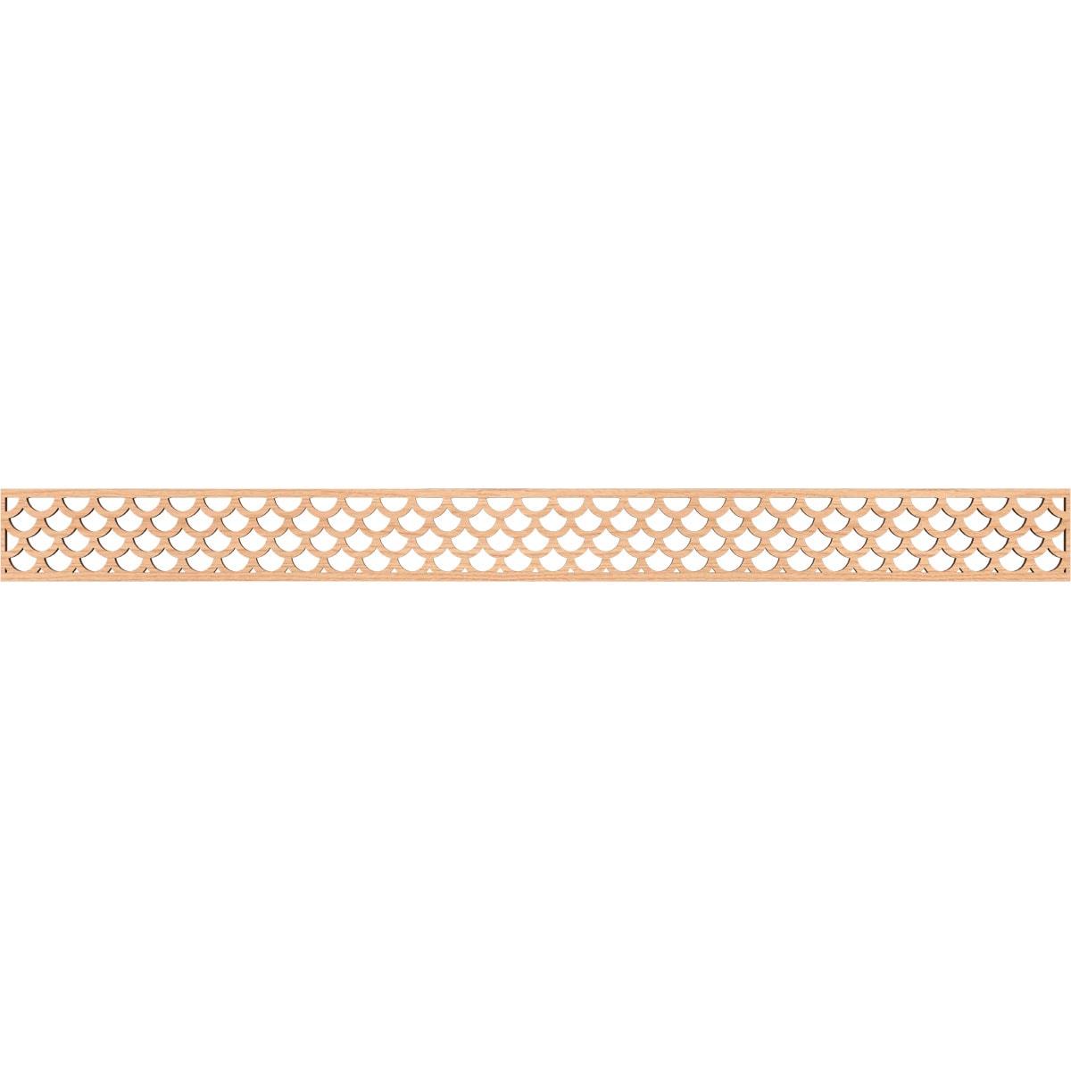 Ekena Millwork MLDA04X46HUDHI Hudson Fretwork Flat Trim 4-in x 3.87-ft Hickory Brown Unfinished 2156532 Pierced Wall Panel Moulding