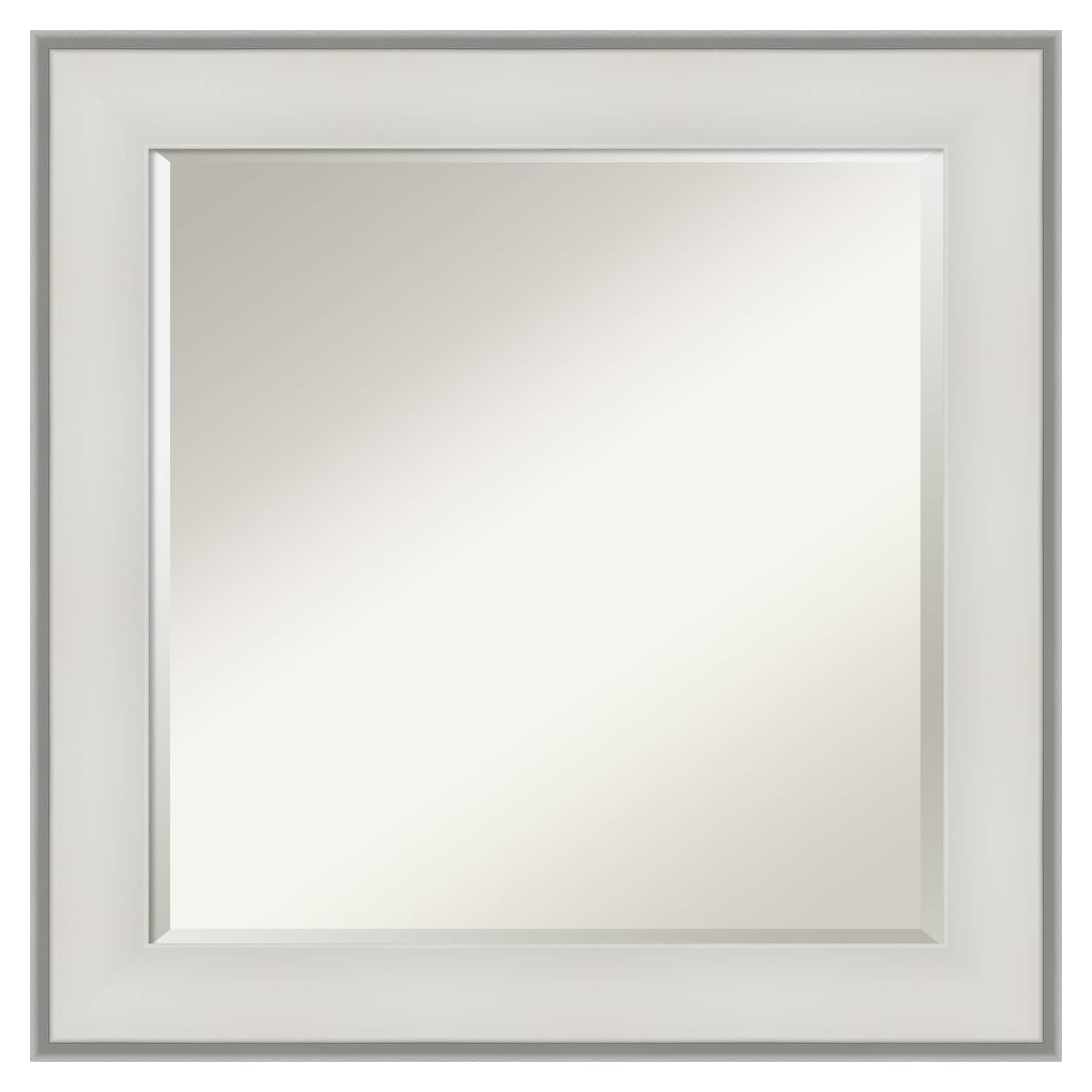 Amanti Art A17005480329 Imperial White 25-Inches W x 25-Inches H Square Imperial White Framed Wall Mirror