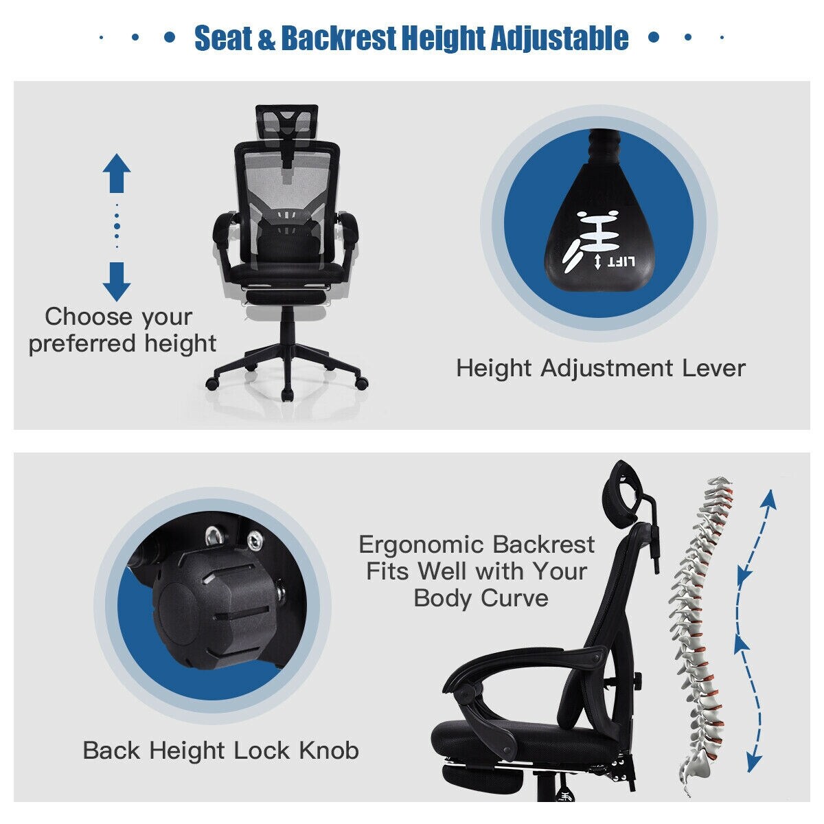 CASAINC WF-HYSN-65904BK Office-Chairs - View #7