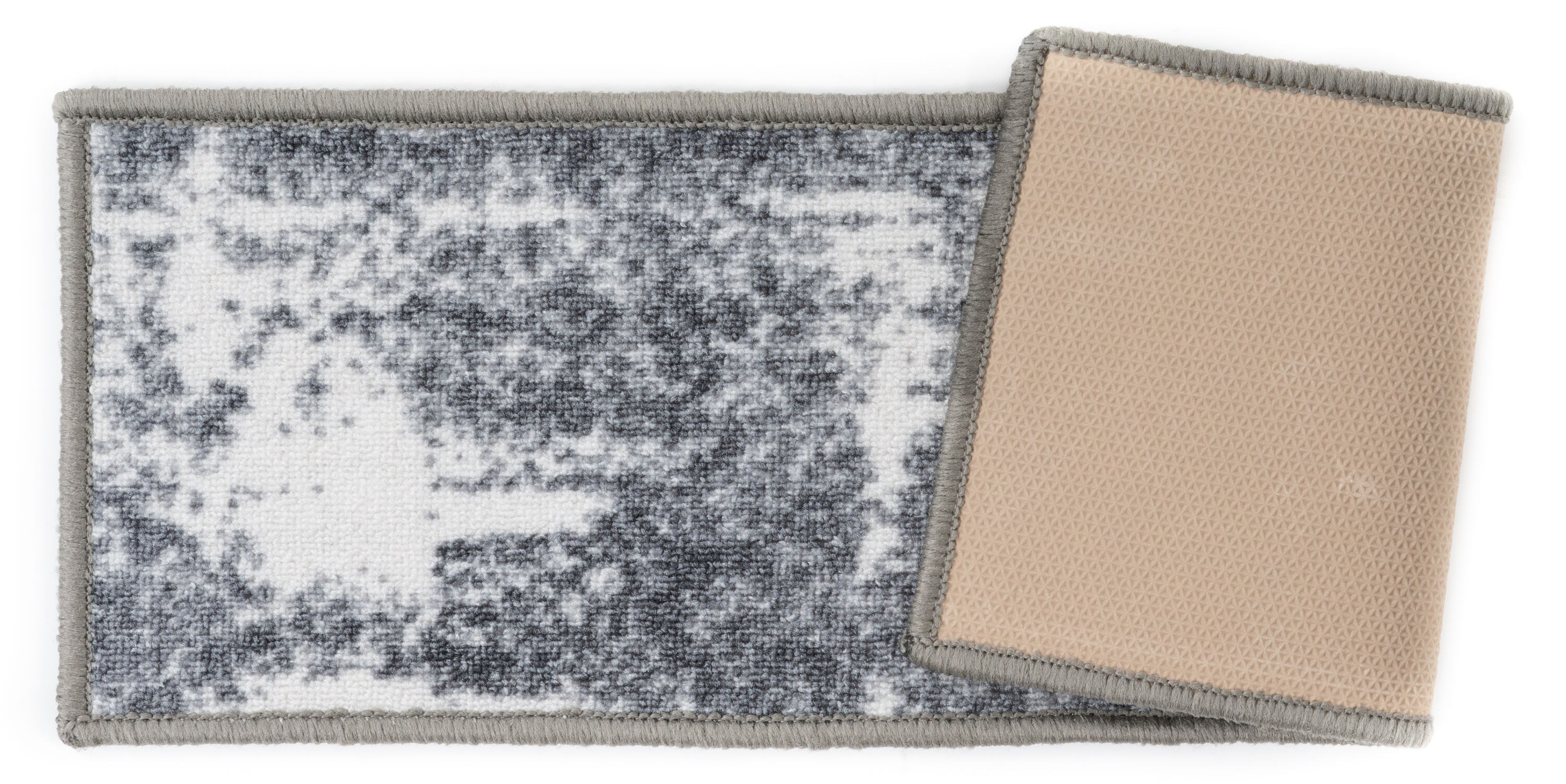 Gray and White Distressed Bohemian Non-Slip Stair Treads Set