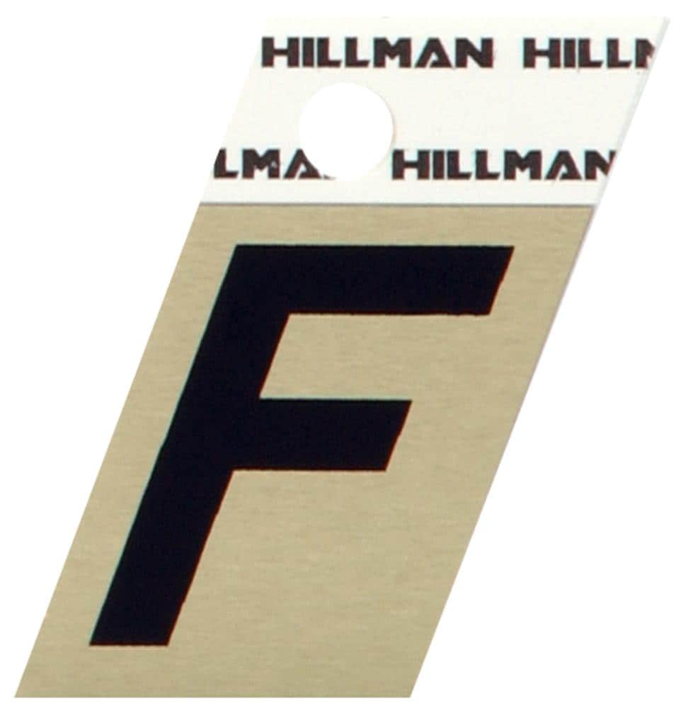 Hillman 840504 1-1/2-in Reflective Black Letter F