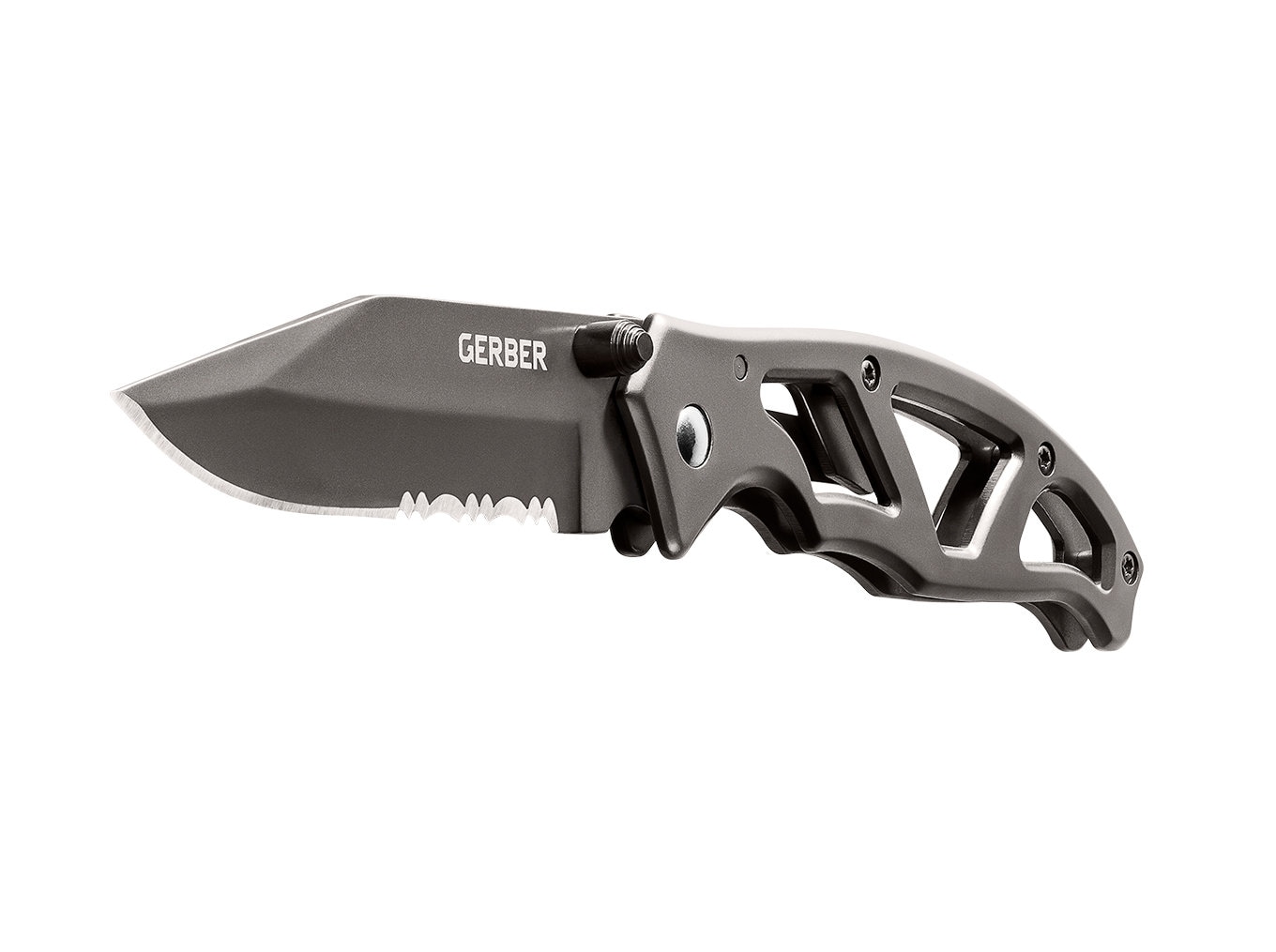 Gerber 3.01-in High Carbon Stainless Steel Clip Point Serrated