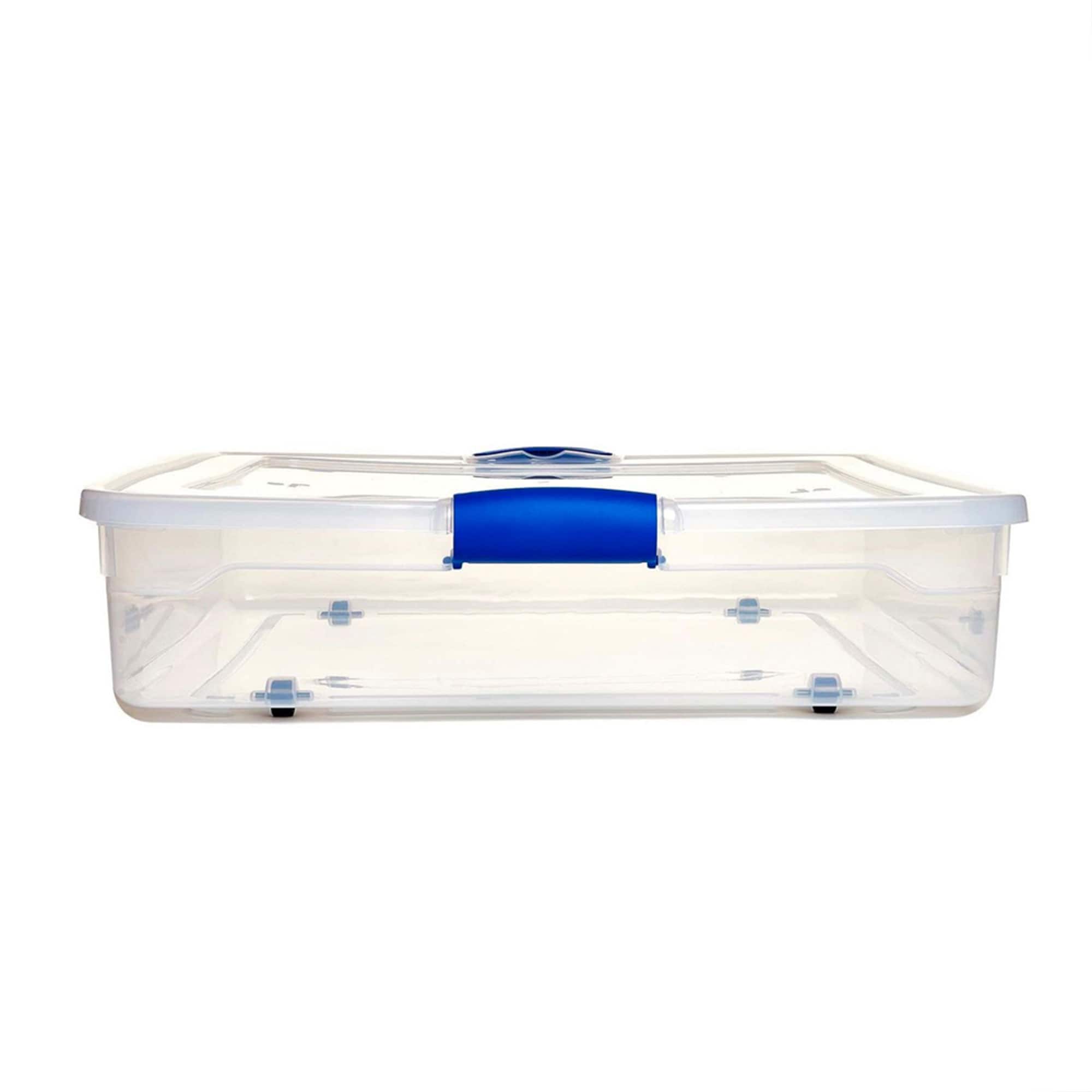 Superio Clear Plastic Storage Bins with Lids, 3 Quart (2 Pack) Stackable  Storage Container with Latches and Handles 