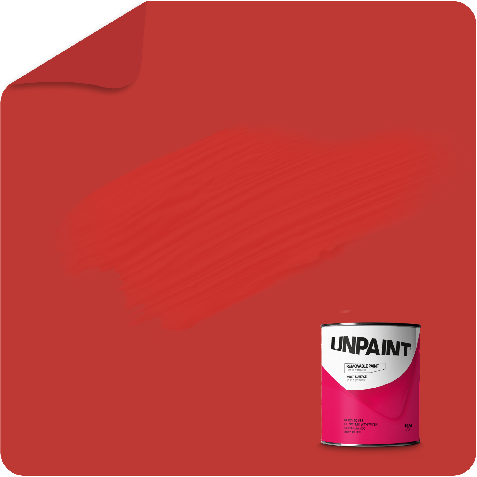UNPAINT #BF3934 Matte Red Fuchsia Bramble Water-based Interior Paint ( 1-quart )