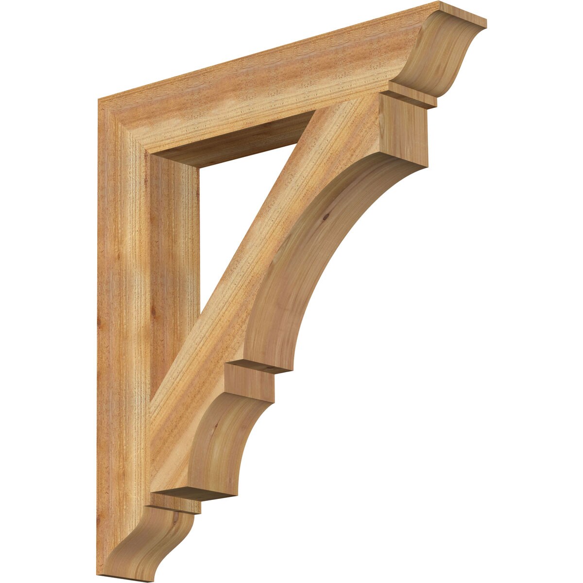 Ekena Millwork BKT06X36X40BOA01RWR Balboa traditional rough sawn 6-in x 36-in x 40-in Western red cedar Brown Wood Standard bracket