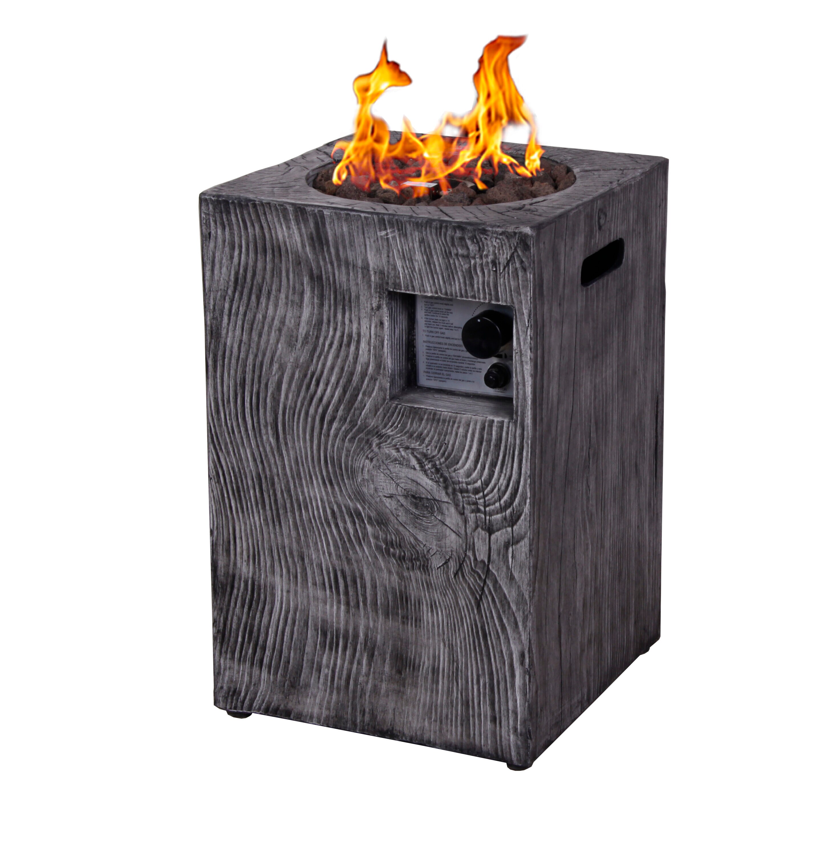 HEATMAXX SRGF12111 30000 -BTU Grey Composite Liquid propane Outdoor Fireplace