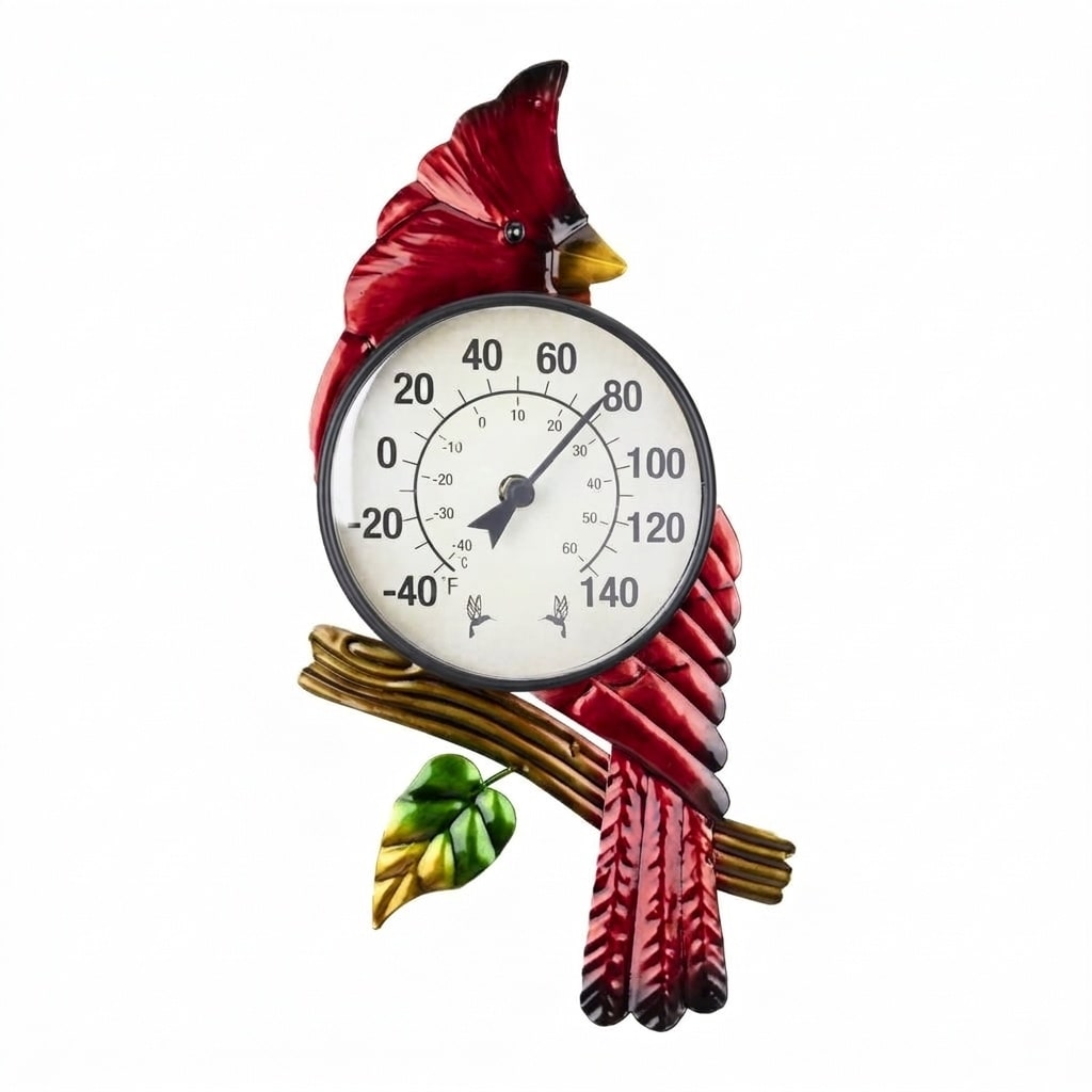 Etokfoks -  Large Number Outdoor Wall Thermometer Waterproof Metal Case Acrylic Dial Easy Read fo...