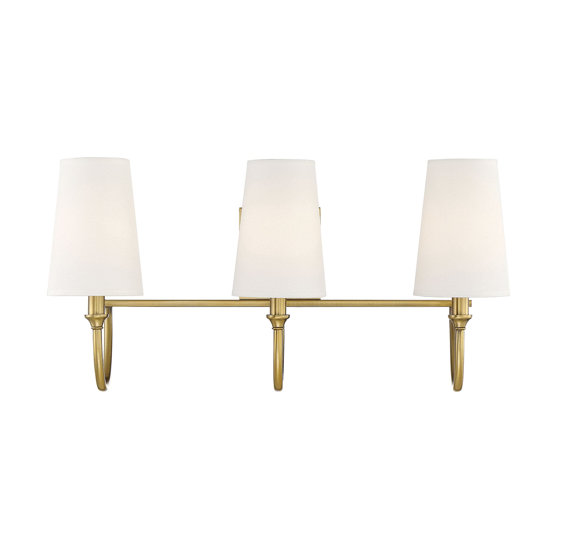  LW-SH637331 24-in 3-Light Warm Brass Transitional Vanity Light Bar