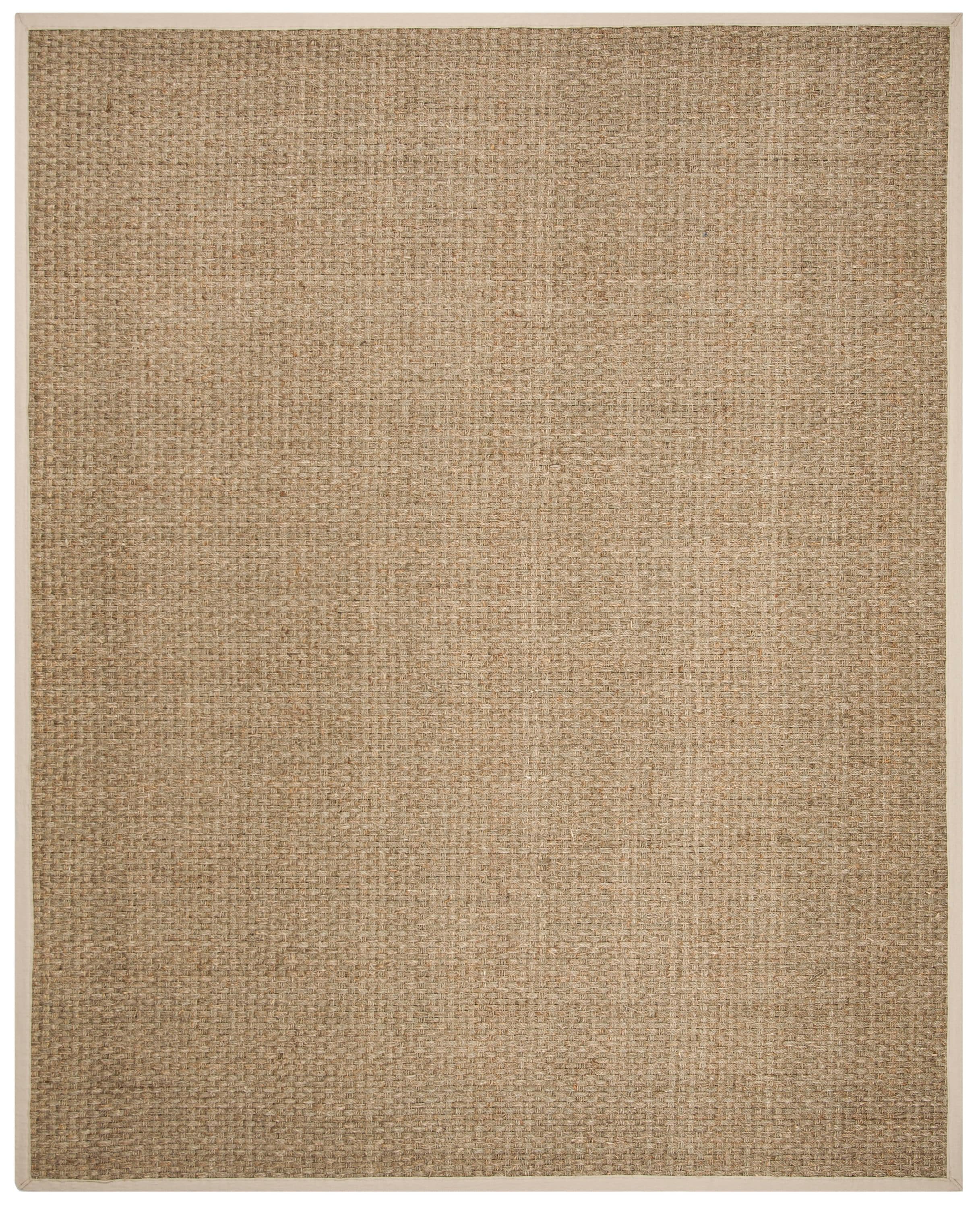 Safavieh NF114J-10 Natural Fiber Hampton 10 x 14 (ft) Loomed Seagrass Natural/Ivory Rectangular Indoor Solid Coastal Area rug