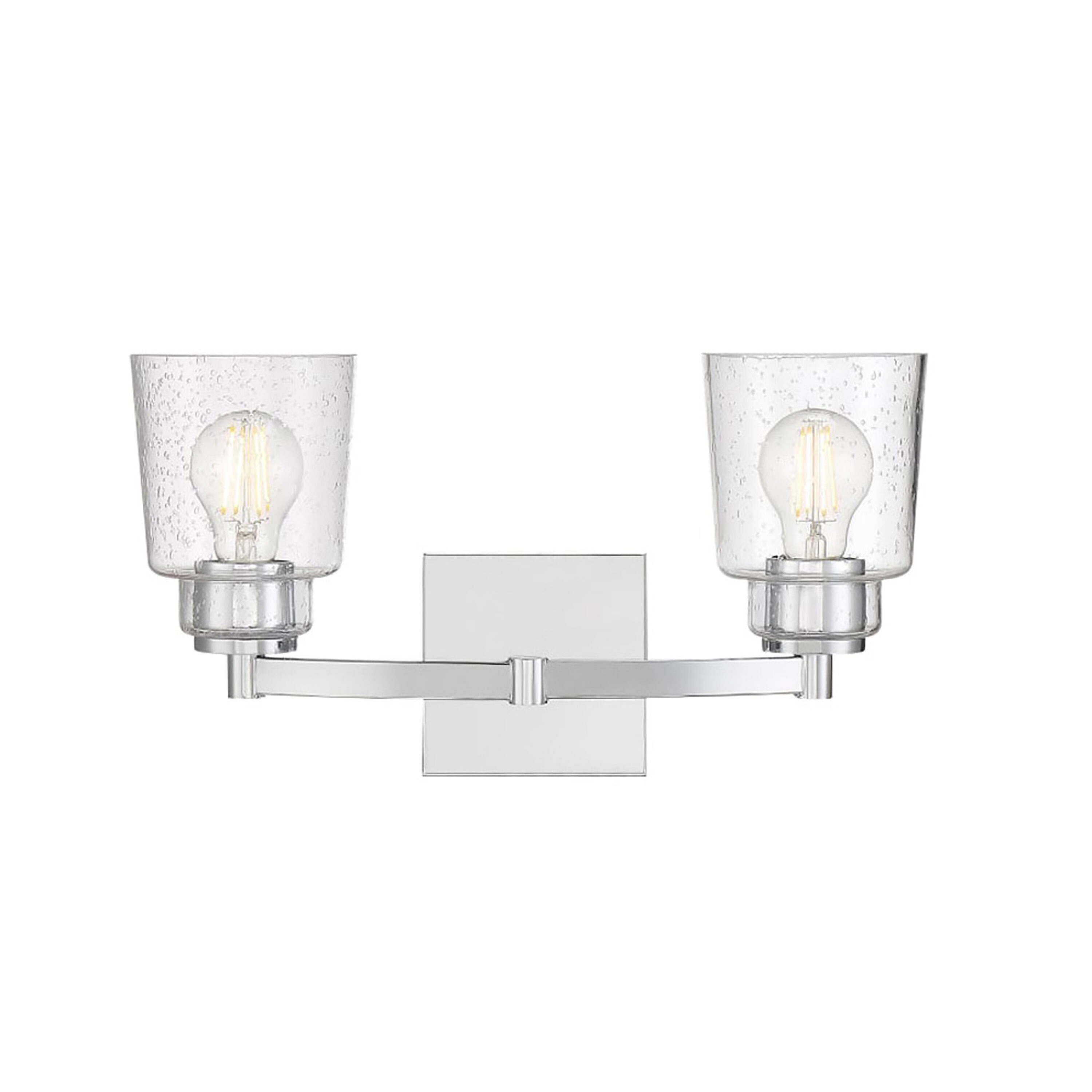 Signature Hardware 453499 Laurelgrove 16.25-in 2-Light Polished Chrome Contemporary/Modern Vanity Light