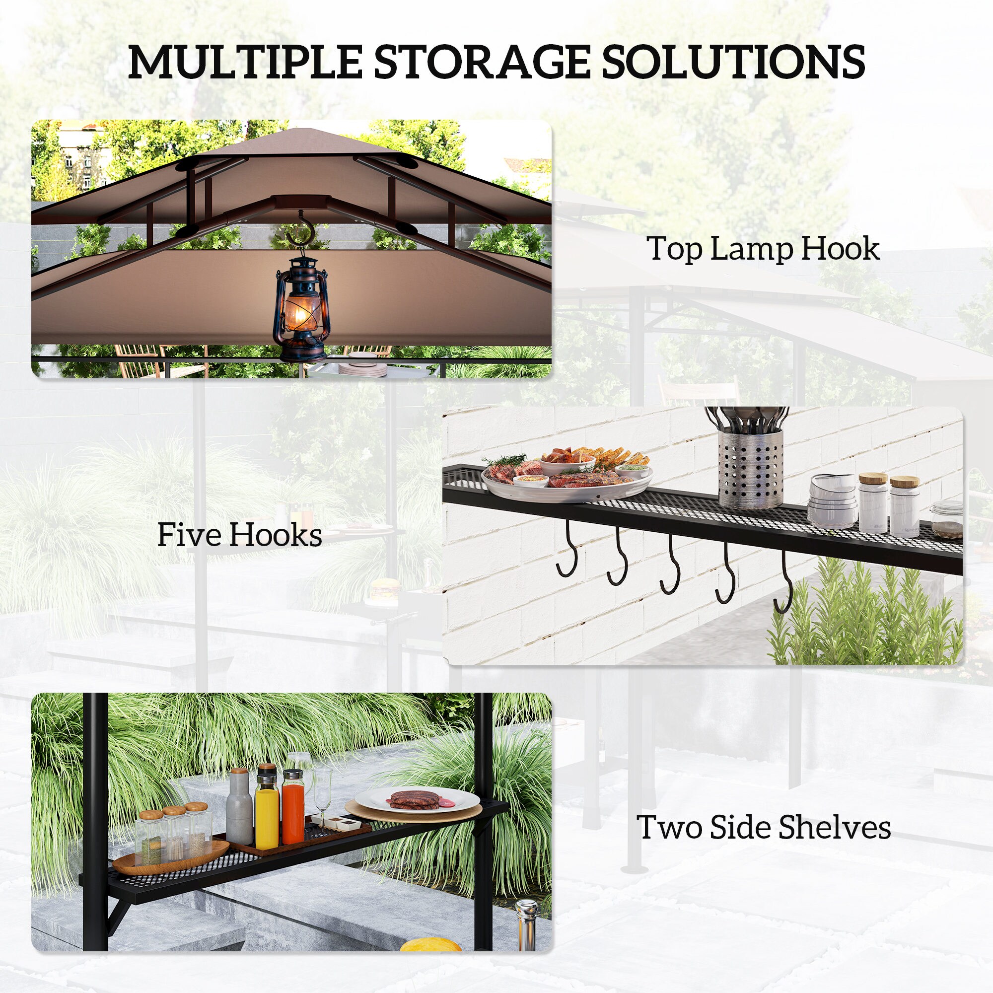 Outsunny 84C-636V00BN Wood-Resin-Gazebos - View #8