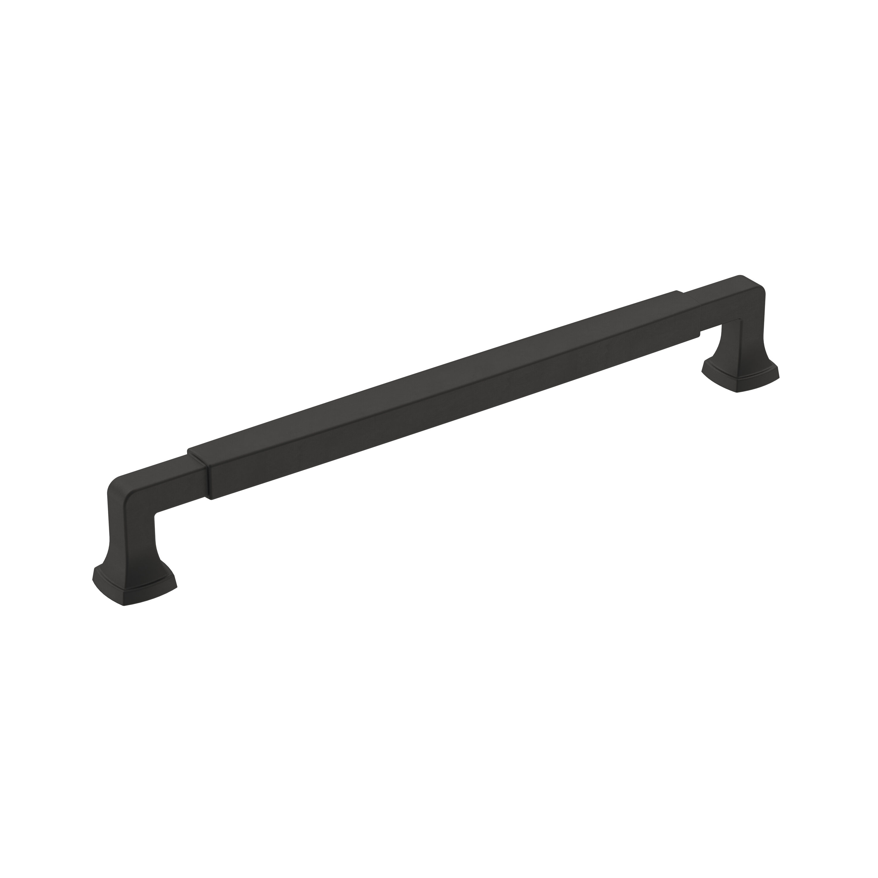 Amerock BP36890FB Stature 8-13/16-in , 224mm Center to Center Matte Black Rectangular Bar