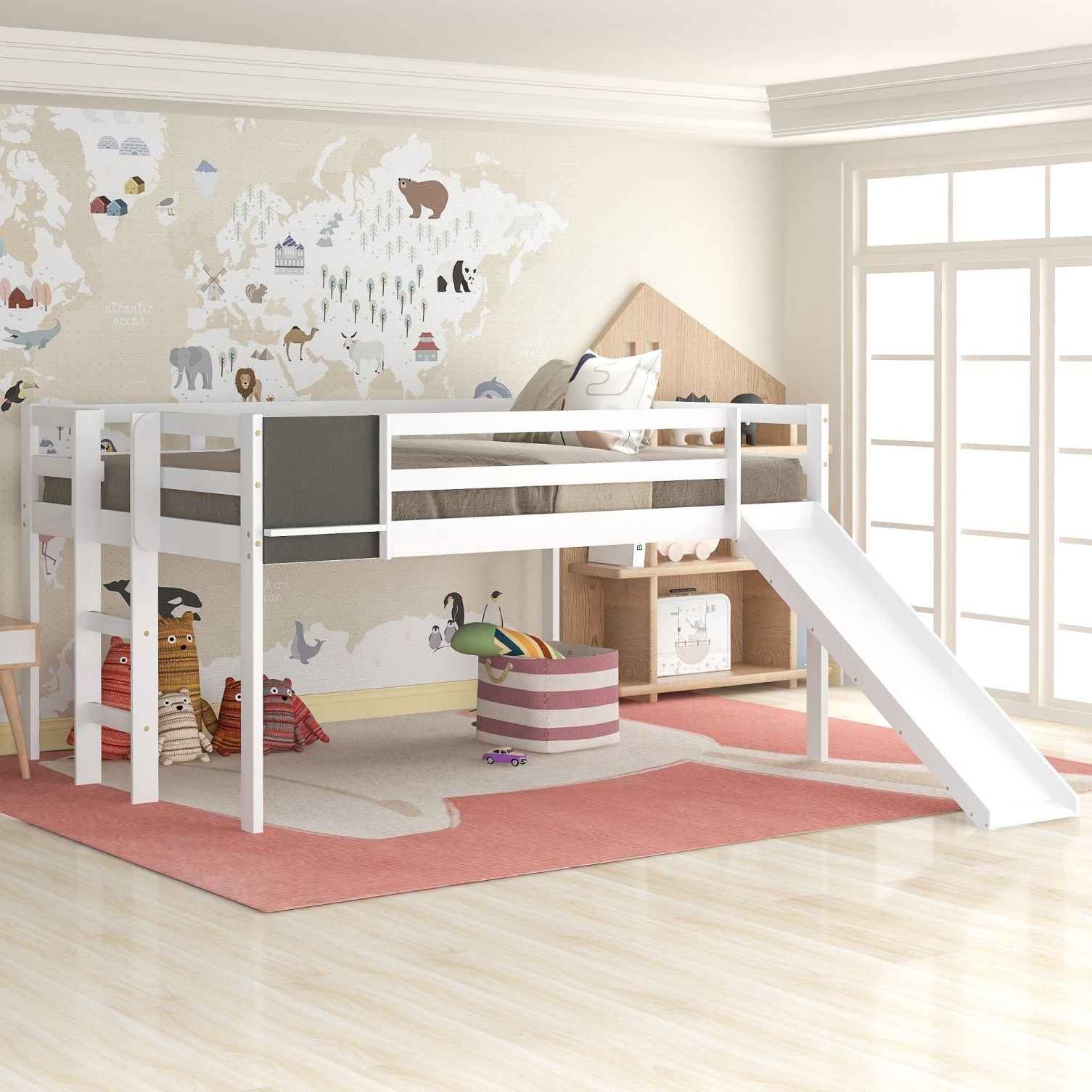 JASMODER WF286311AAK White Twin Composite Platform Bed