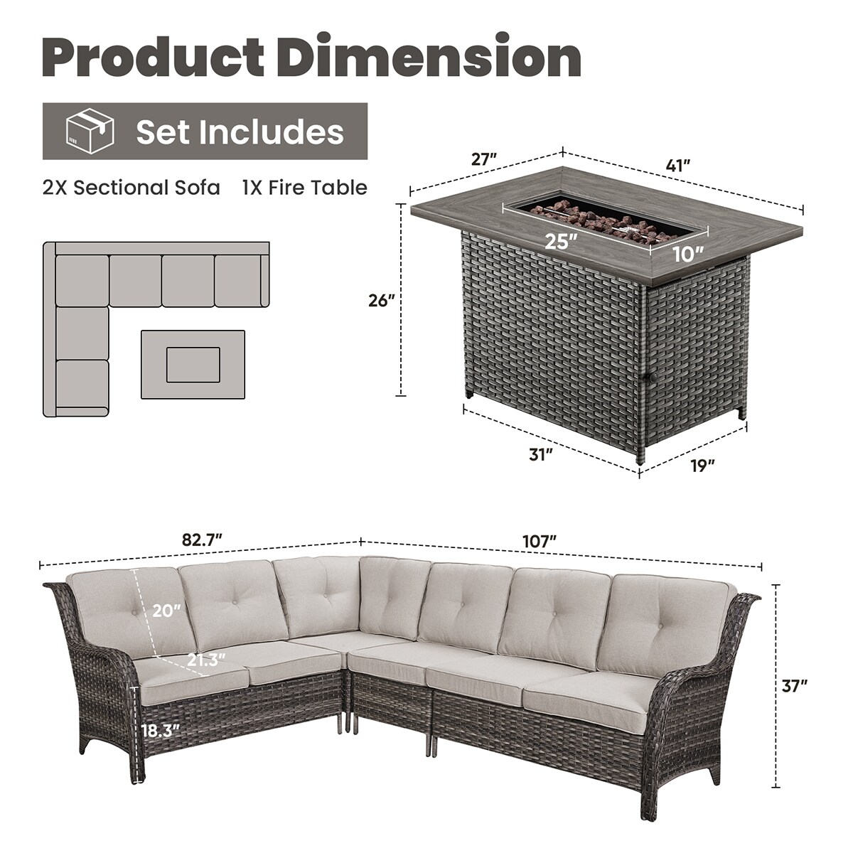 Rilyson FS145APGY13-2 Patio-Conversation-Sets - View #7