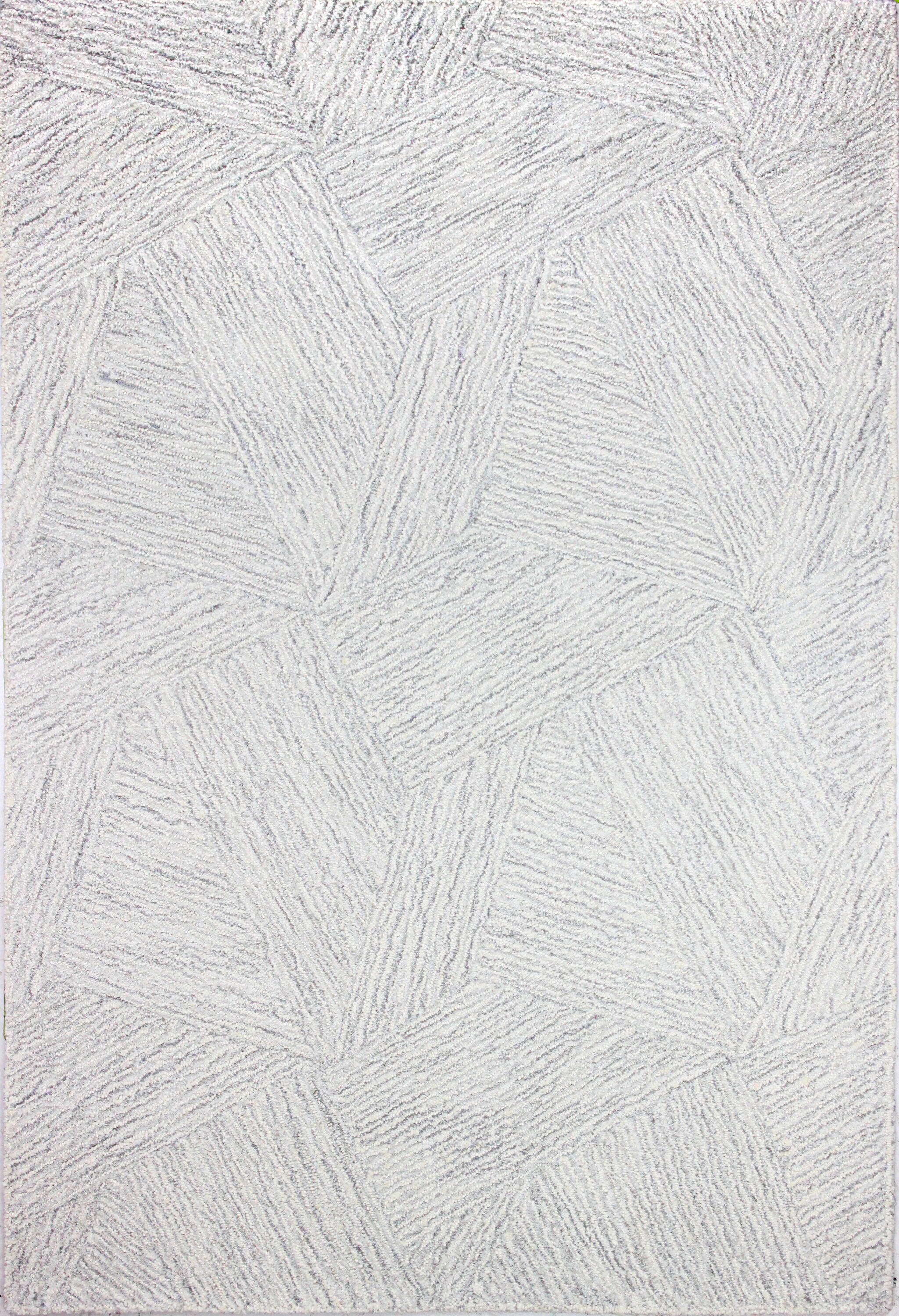 Bashian 649652295695 5 X 8 (ft) Wool Ivory/Silver Indoor Geometric Moroccan Area Rug