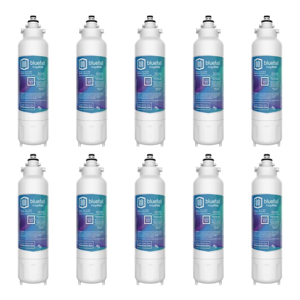 Bluefall BF-LGLT800P-10PACK Twist-in Refrigerator Water Filter FridgePod 10-Pack