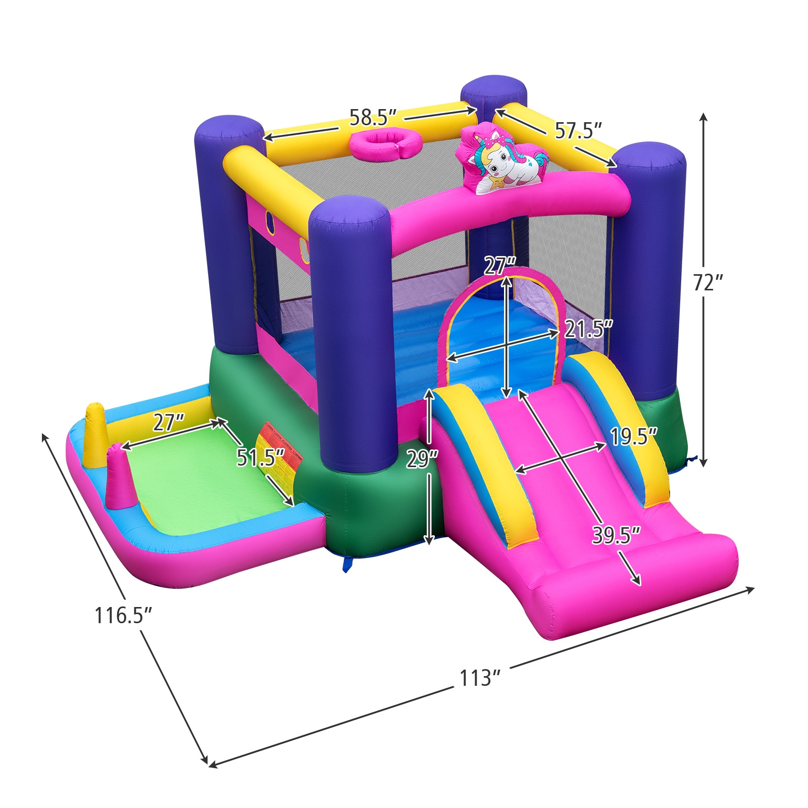 Slickblue D-CO-SU26911PN Bounce-Houses - View #4