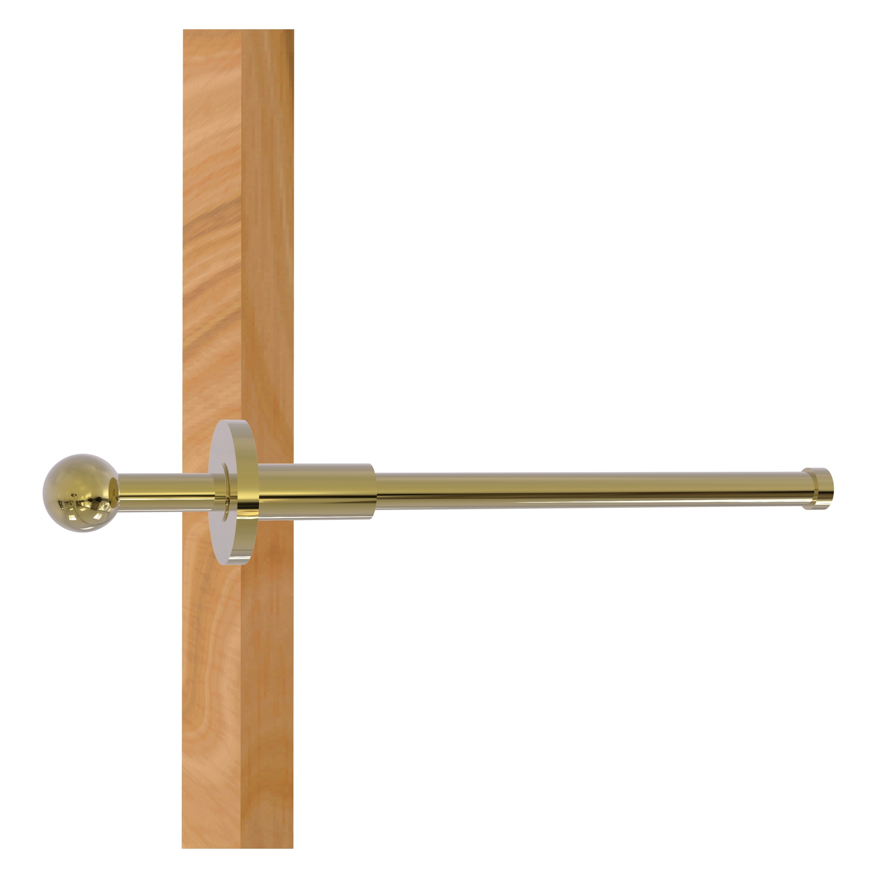 Allied Brass TD-23-UNL Unlacquered Brass Single -Hook Wall mount Towel Hook