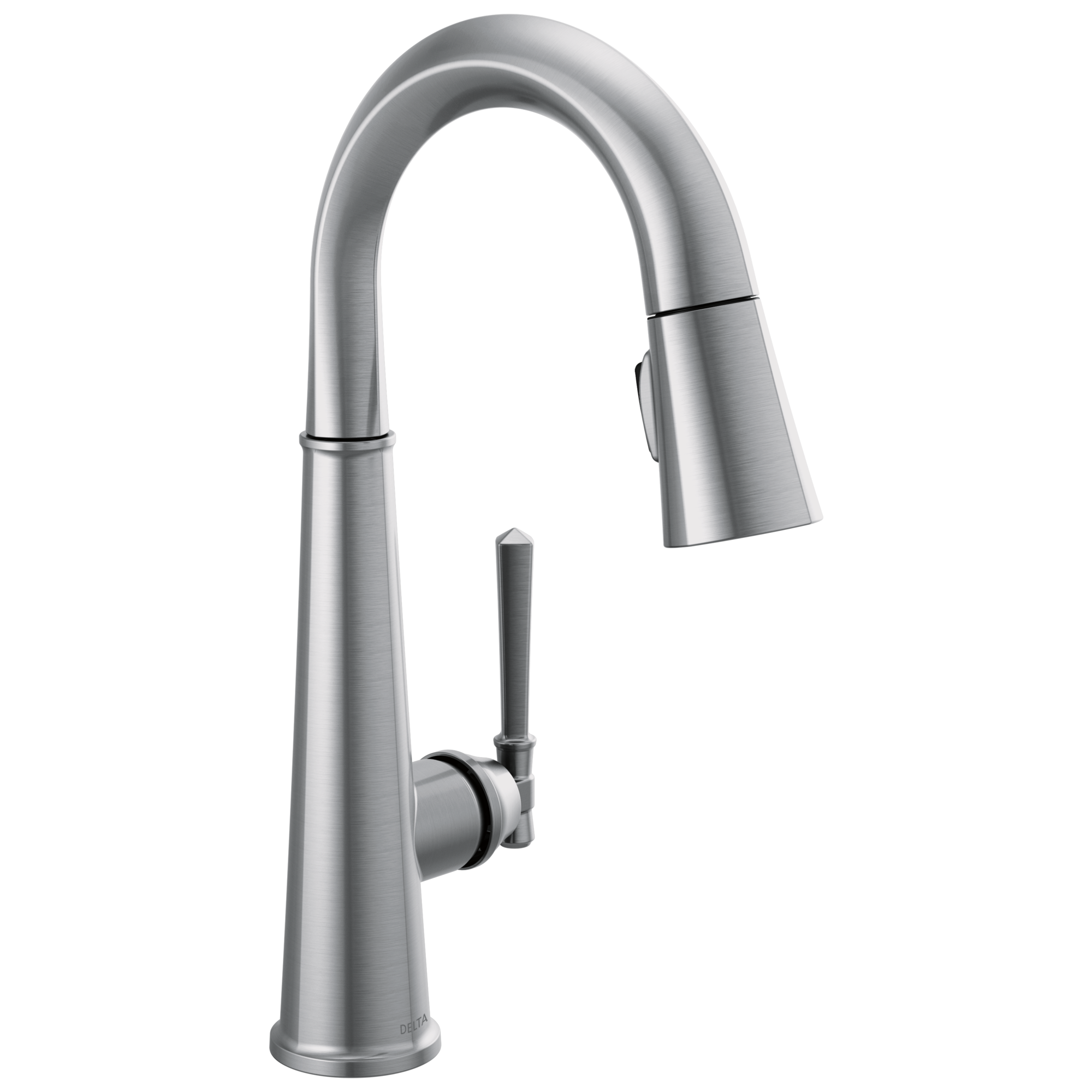 Delta 9982-AR-PR-DST Emmeline Lumicoat Arctic Stainless Single Handle Deck-mount Bar and Prep Kitchen Faucet with Sprayer