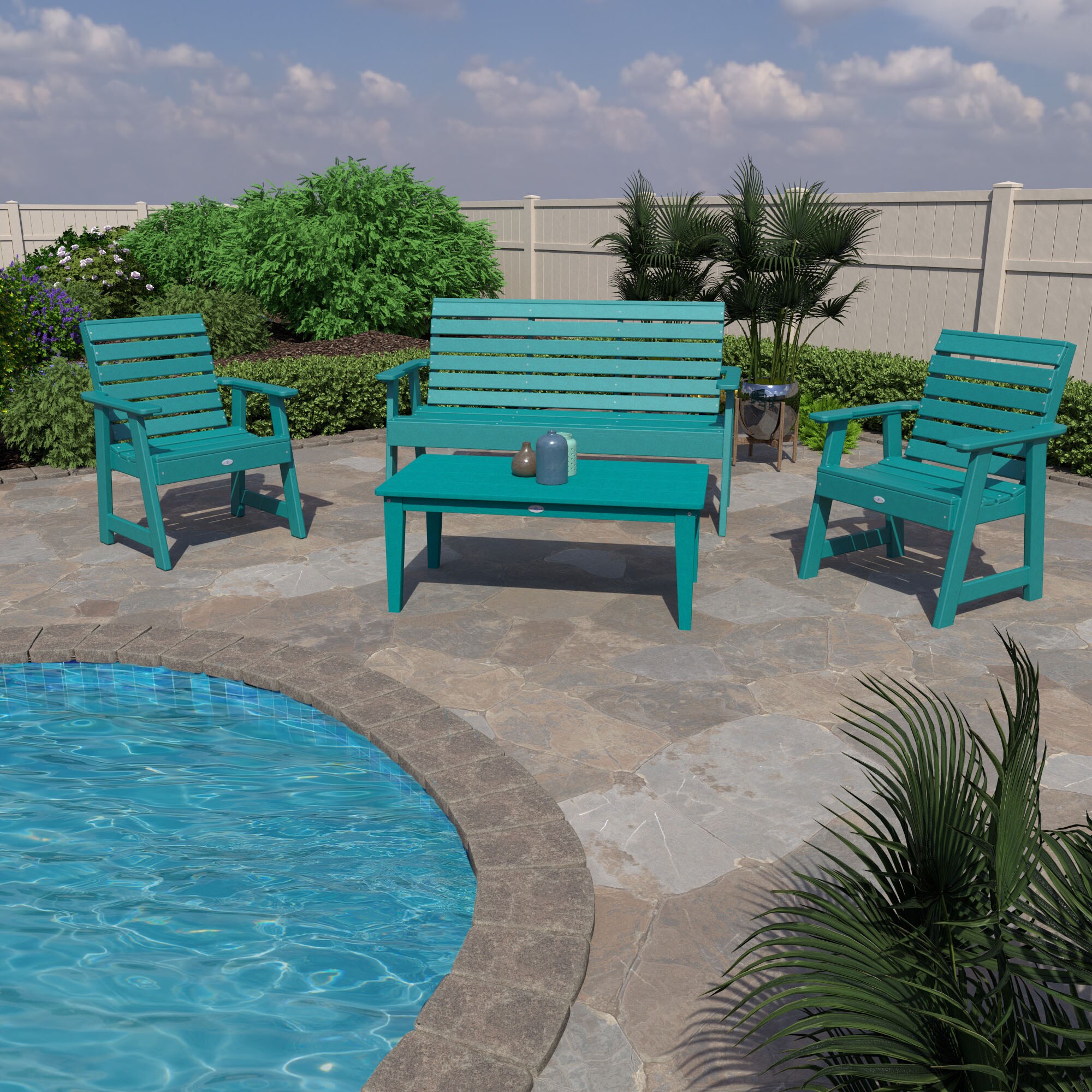 highwood BV-KT4BENW301-SBL 4 -Piece Patio Conversation Set