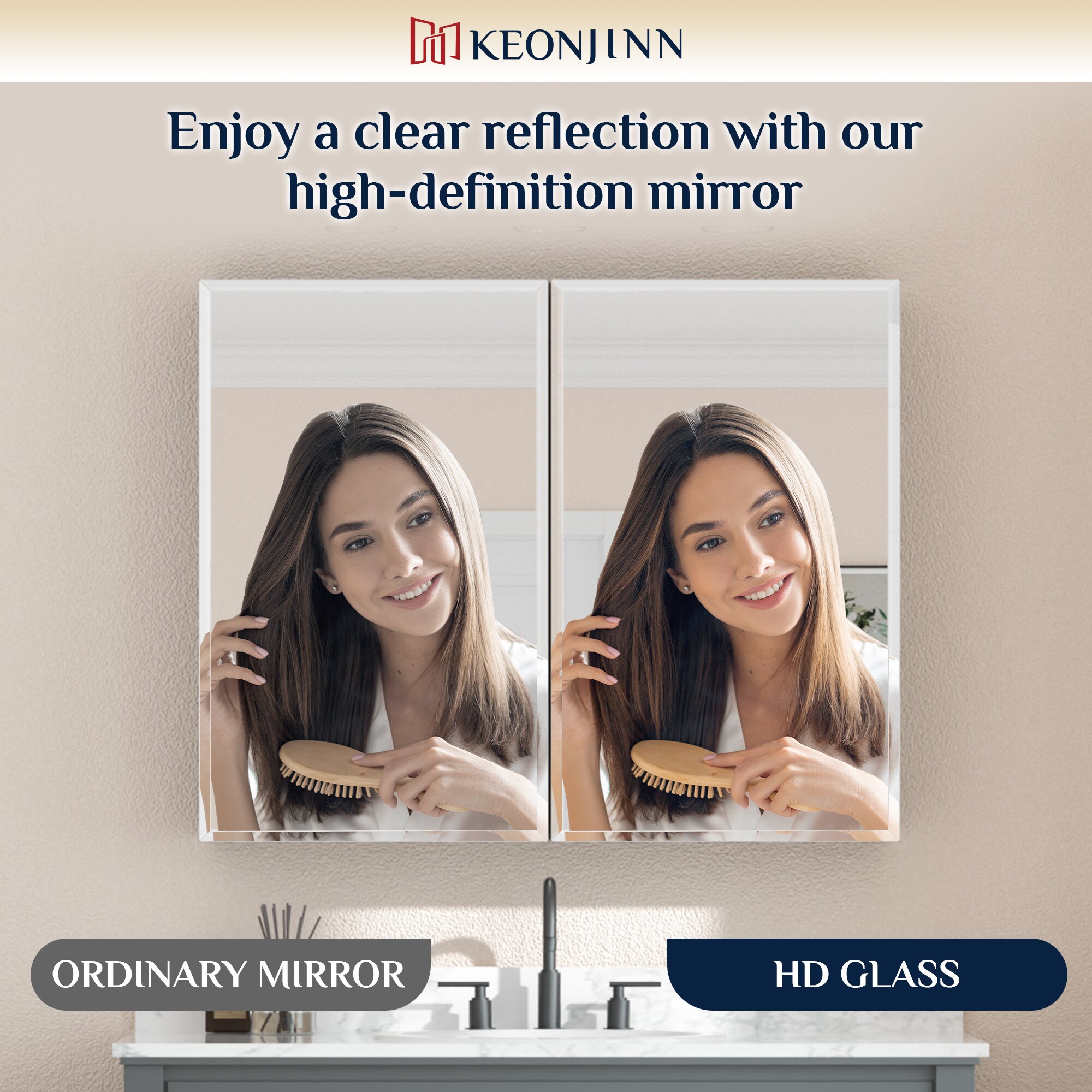 Keonjinn LW-JG-FJXP-5166-BK Bathroom-Medicine-Cabinets - View #12