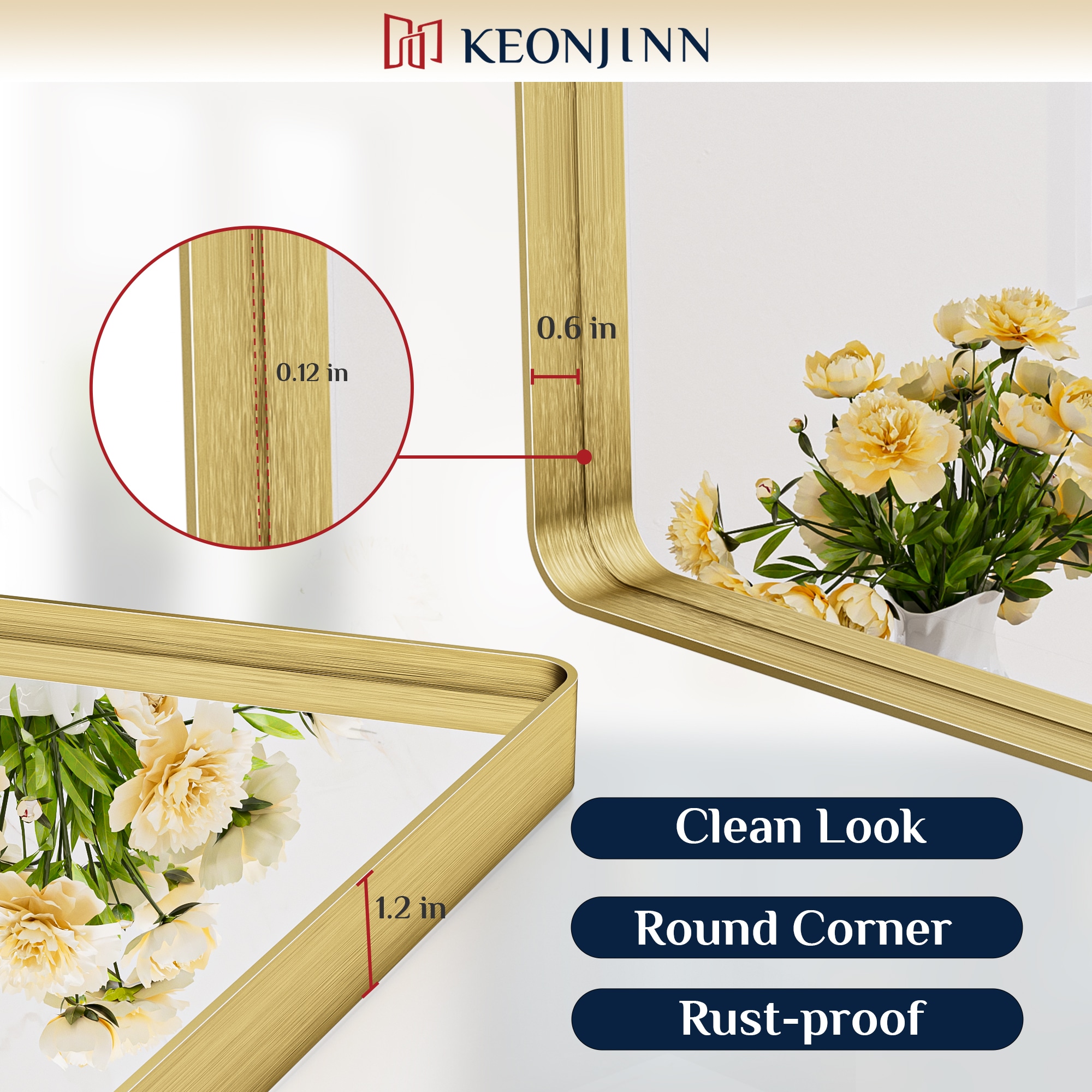 Keonjinn LW-JSKYJ2-10176GD Decor-Mirrors - View #4