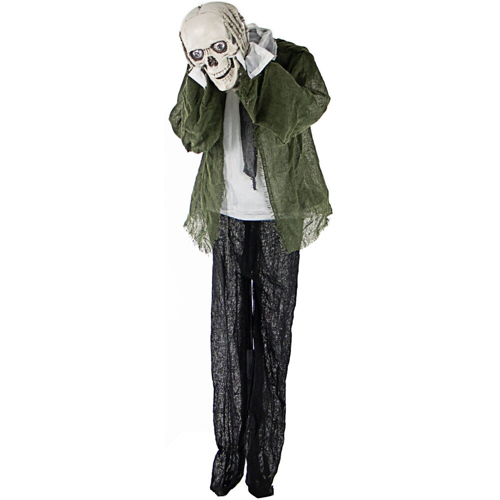 Haunted Hill Farm 5-ft Lighted Zombie Animatronic in the Outdoor ...