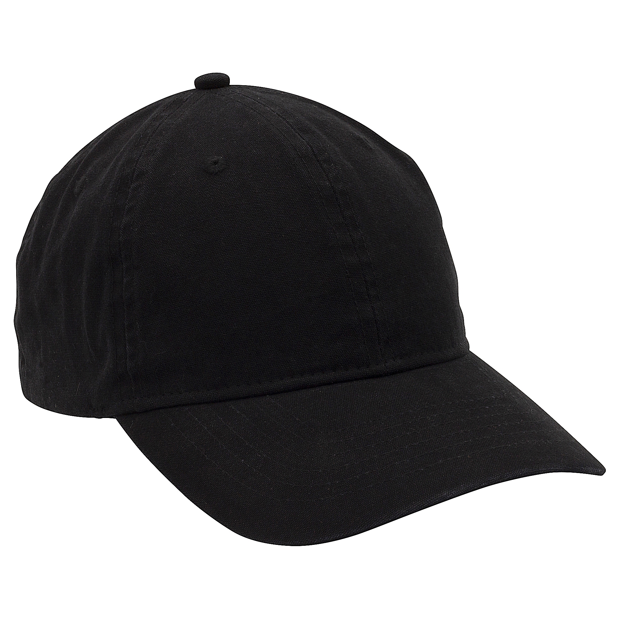 Cotton baseball cap in black. 