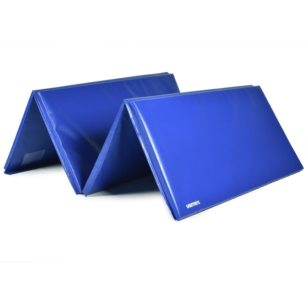 We Sell Mats Folding Personal Fitness Exercise Mat, 4' x 6' Blue