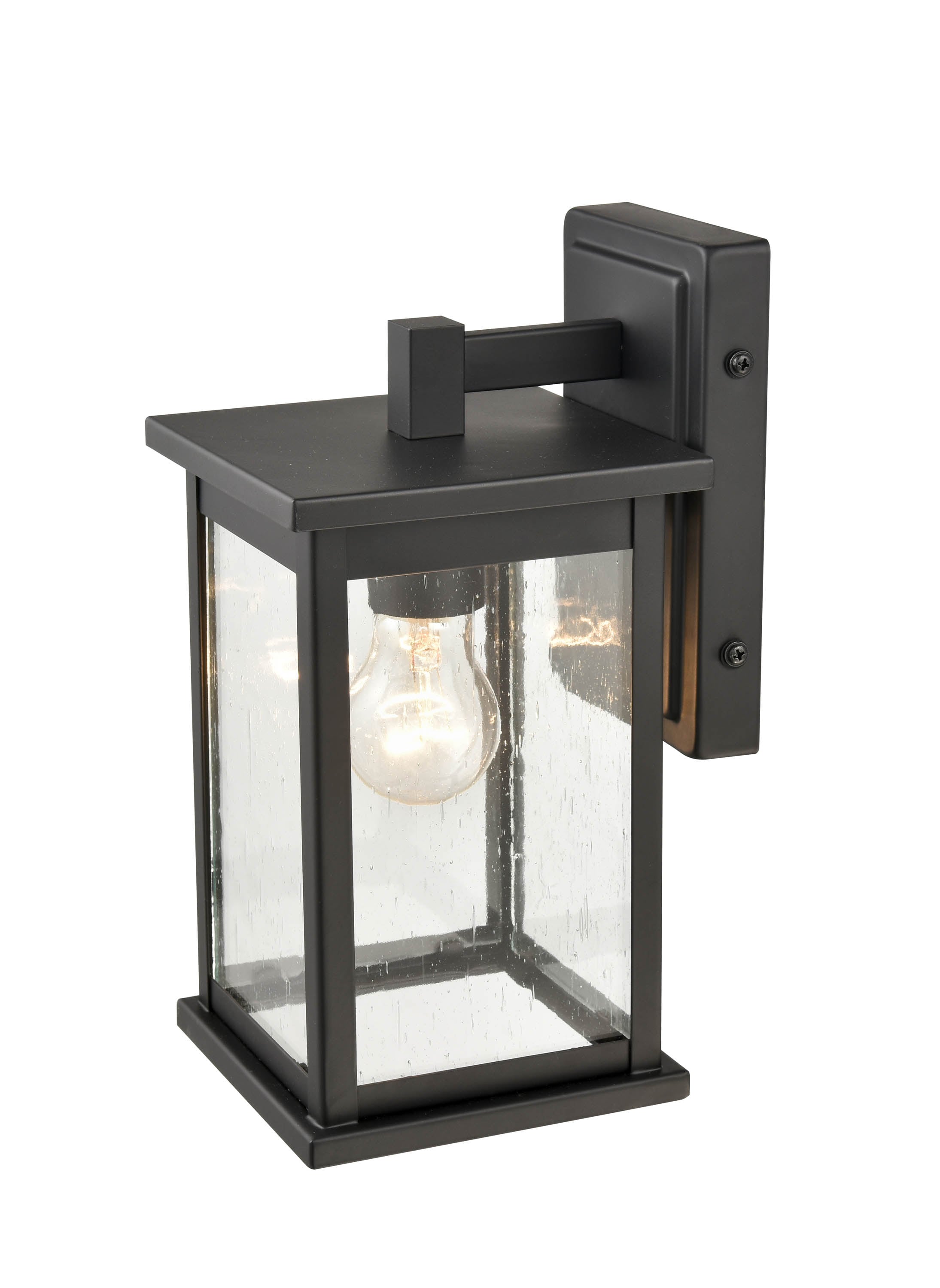Millennium Lighting 4101-PBK Bowton 1 -Light 11.375-in H Black Hardwired Outdoor Wall Light