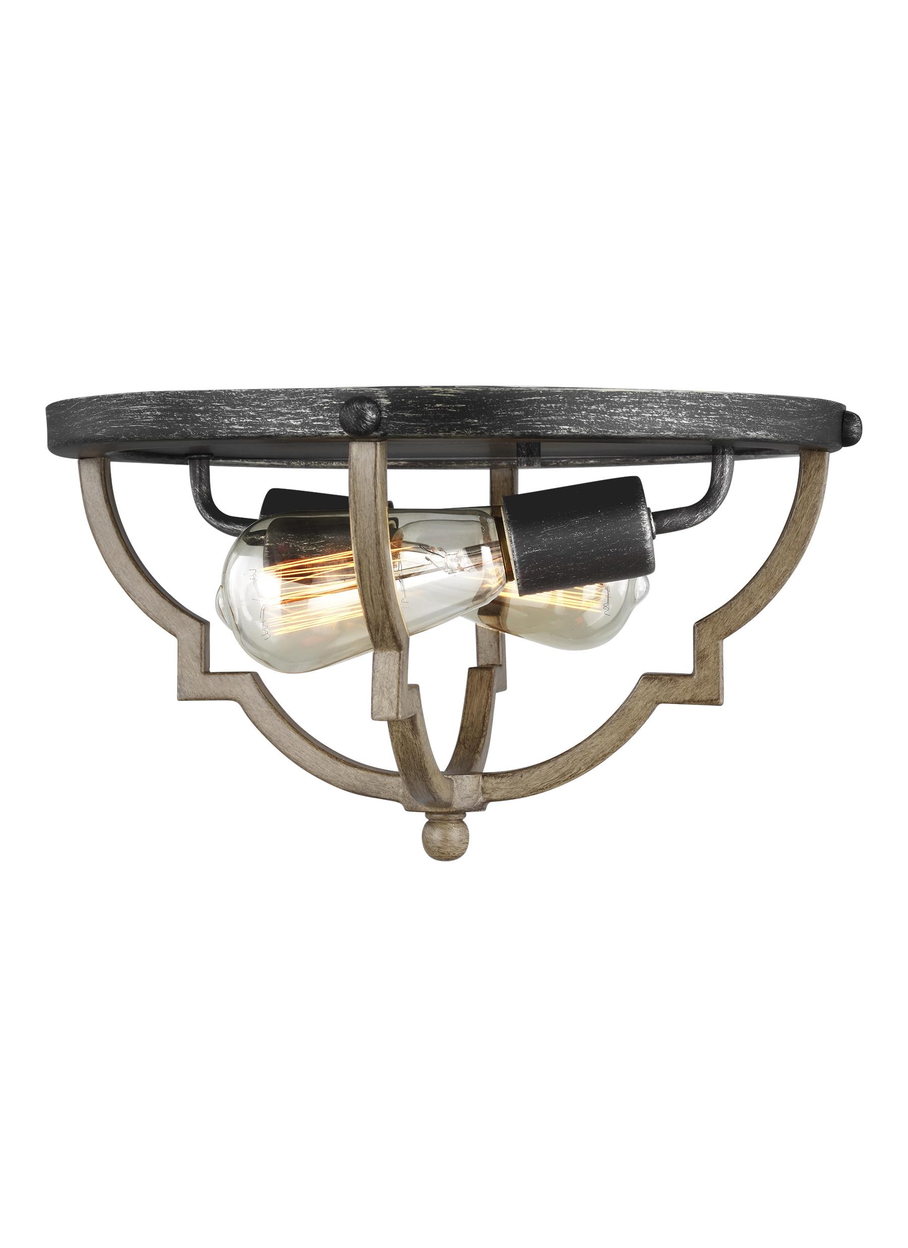 Generation Lighting 7524902-846 Socorro 1 -Light 13.5-in Brown Flush Mount Light