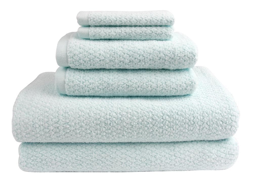 Everplush 6-Piece Spearmint Cotton Quick Dry Bath Sheet (Diamond Jacquard  Towels) in the Bathroom Towels department at