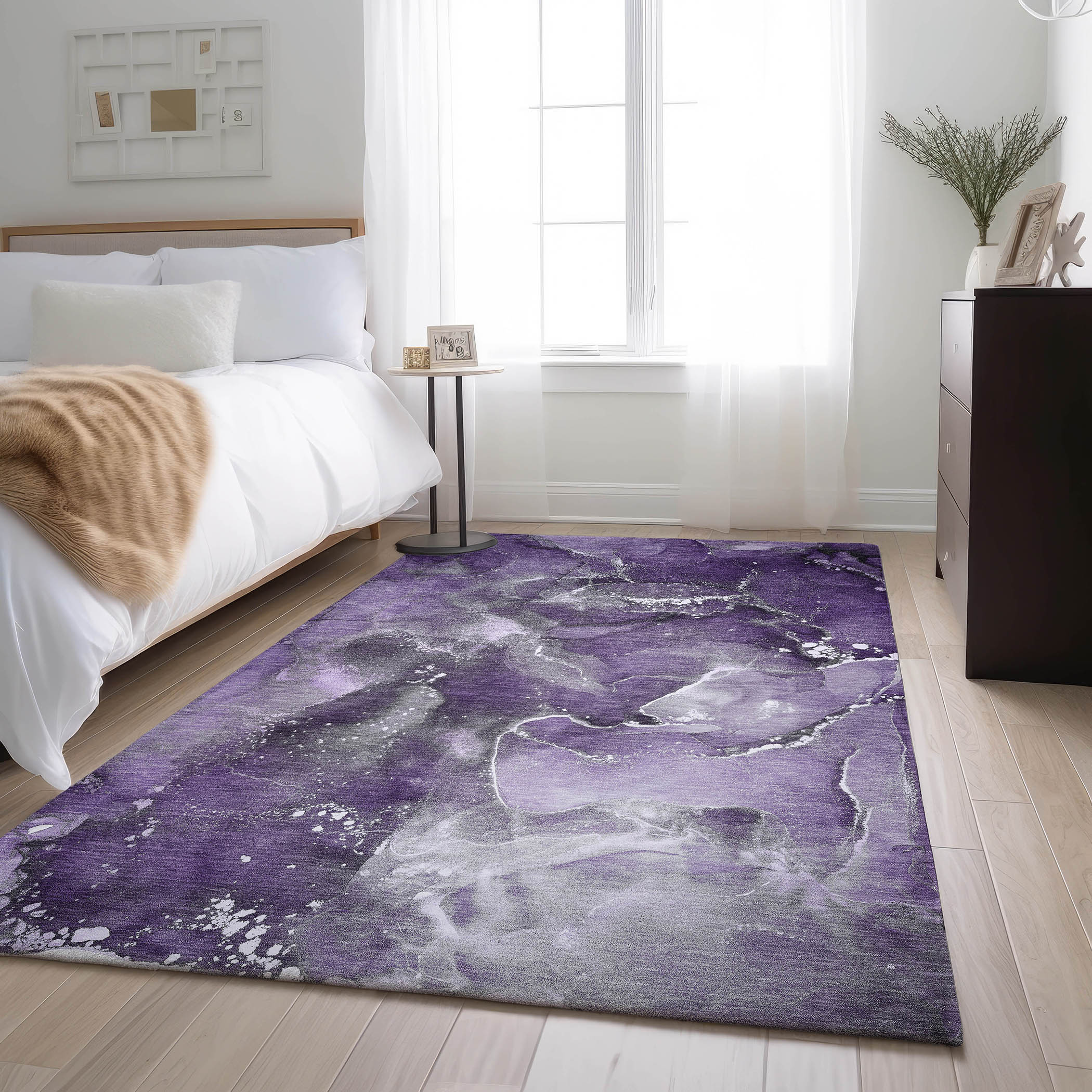 Addison Rugs AMF507PI2X8 Mayfield AMF507PI 2 x 7 (ft) Loomed Polyester Pink Rectangular Indoor Abstract Machine washable Area rug