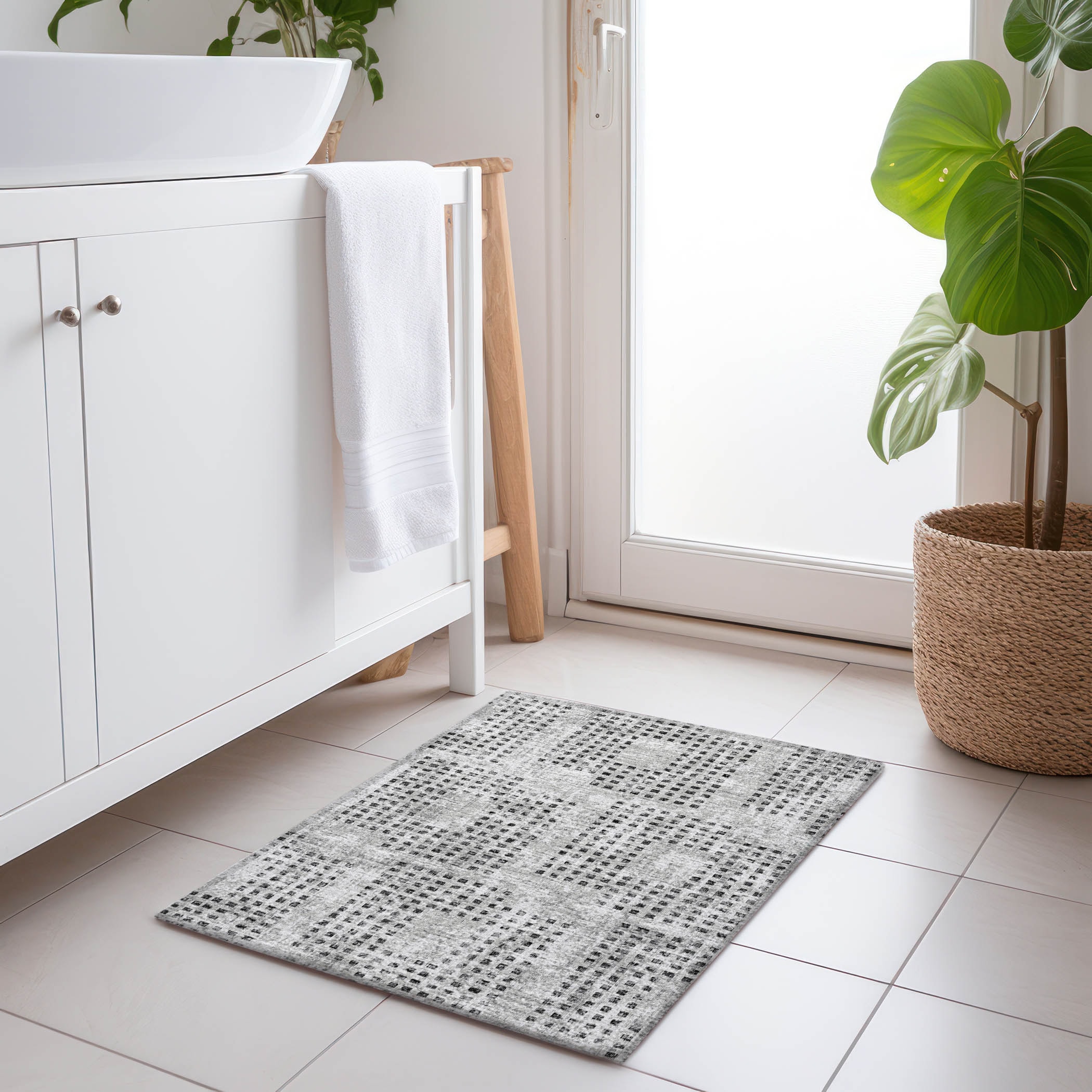 Addison Rugs AMF33GY20X30 Mayfield AMF33GY 2 x 3 (ft) Loomed Polyester Gray Rectangular Indoor Abstract Machine washable Area rug