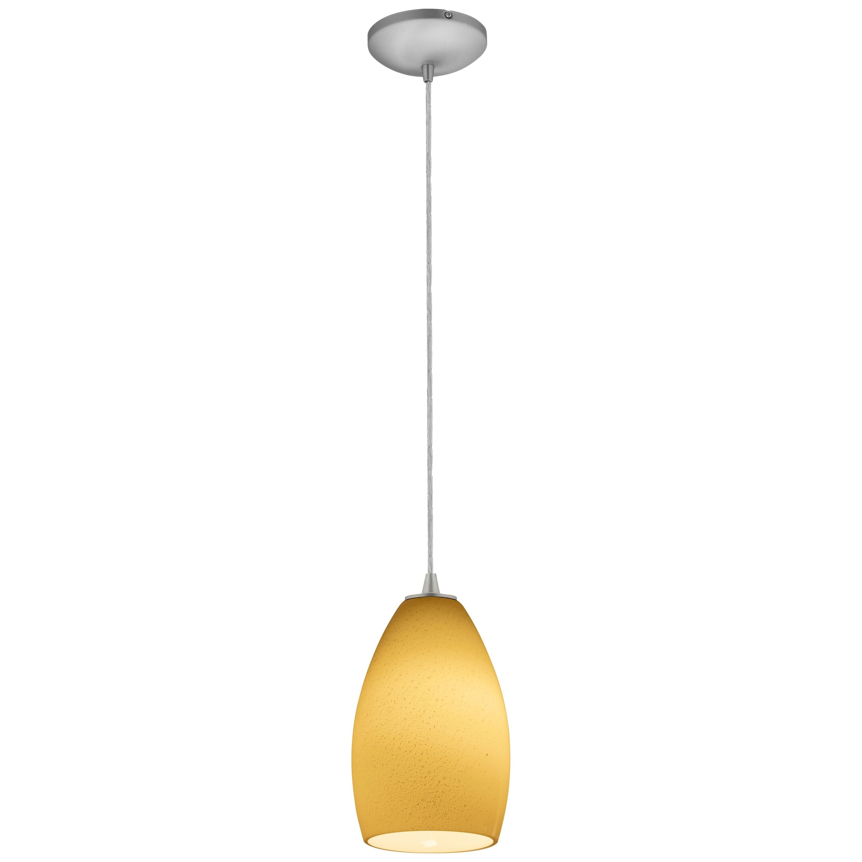 Access Lighting 28012-1C-BS/MYA Champagne 1 -Light Brushed Steel Modern/contemporary Geometric Mini Hanging Pendant light