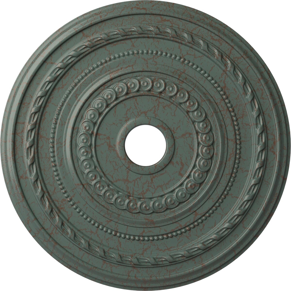Ekena Millwork CM25COCBC Cole 25.375-in W x 25.375-in L Painted Cloud Burst Crackle Polyurethane Whole Ceiling Medallion
