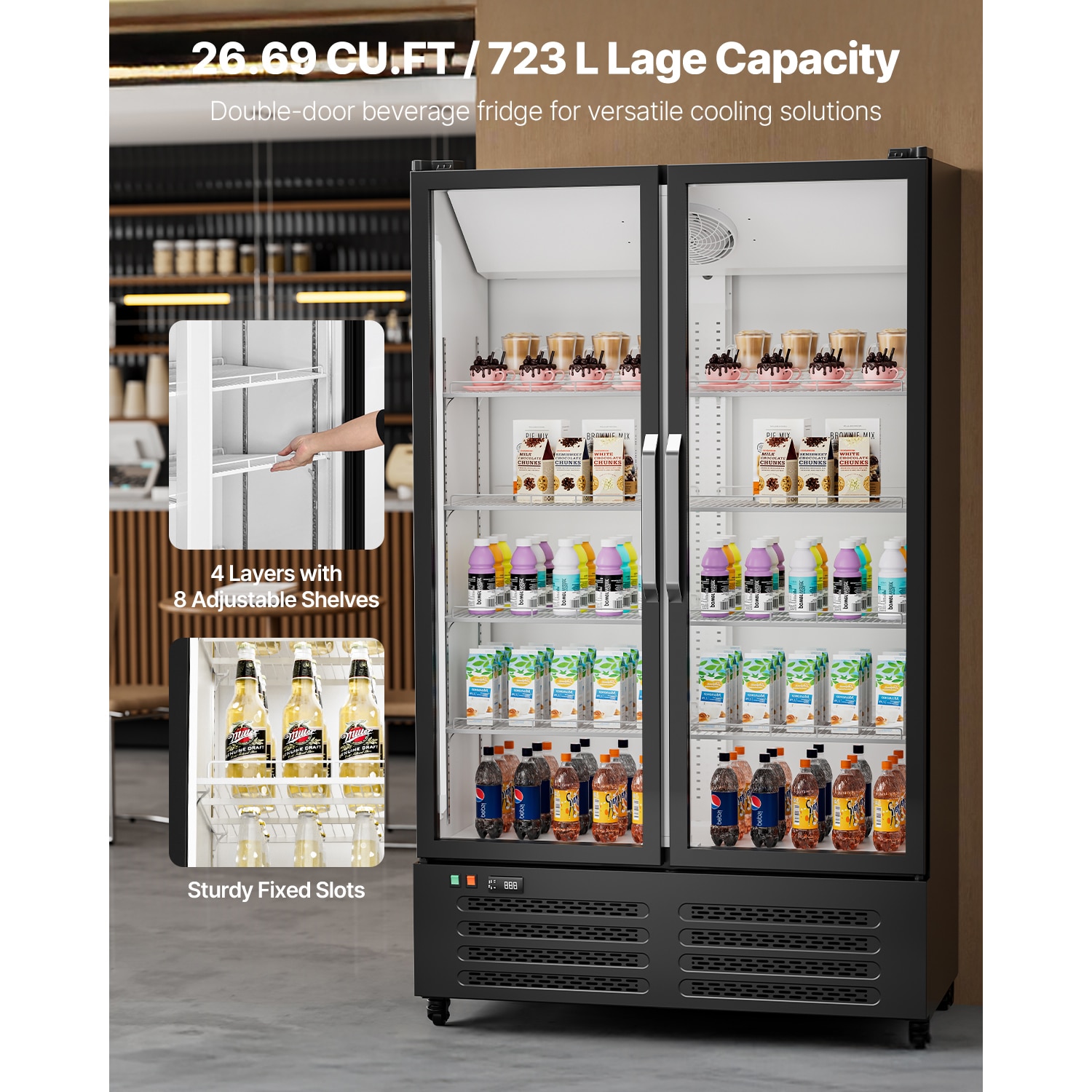 VEVOR SCSMBLMBXBDD06600V1 Commercial-Refrigerators - View #2