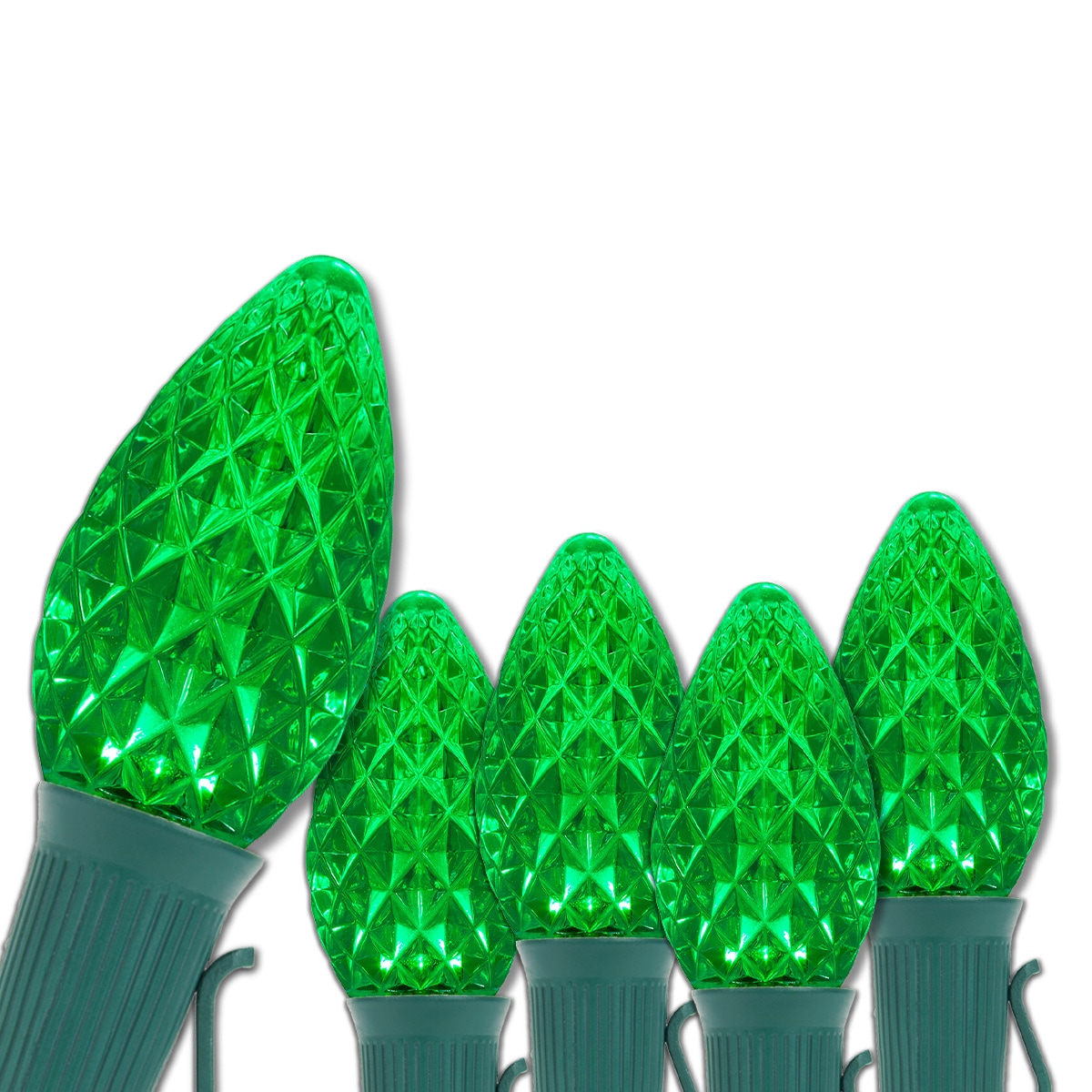 Wintergreen Lighting 77749 OptiCore 25 -Count 25-ft Green LED Plug-In Christmas String Lights