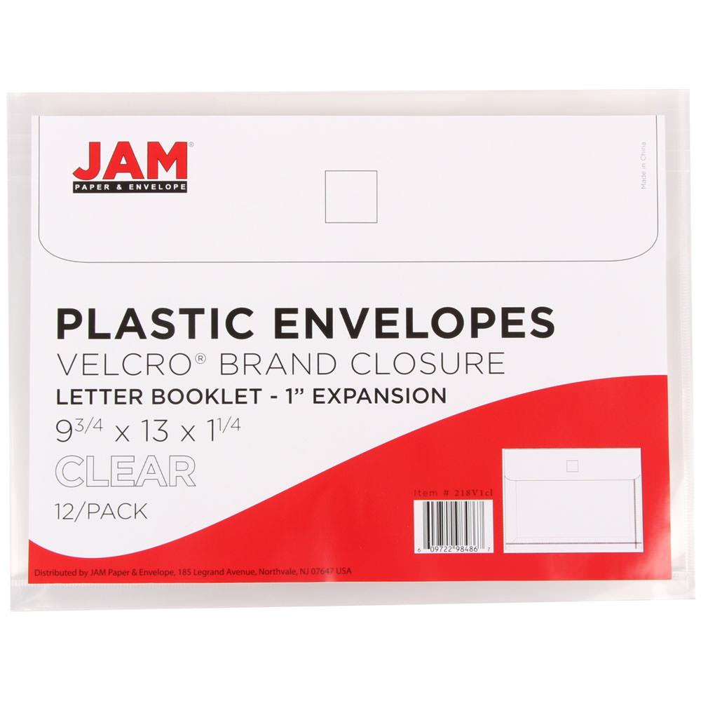 JAM Paper 9.5 x 11.5 Plastic 3 Hole Punch Binder Hook & Loop