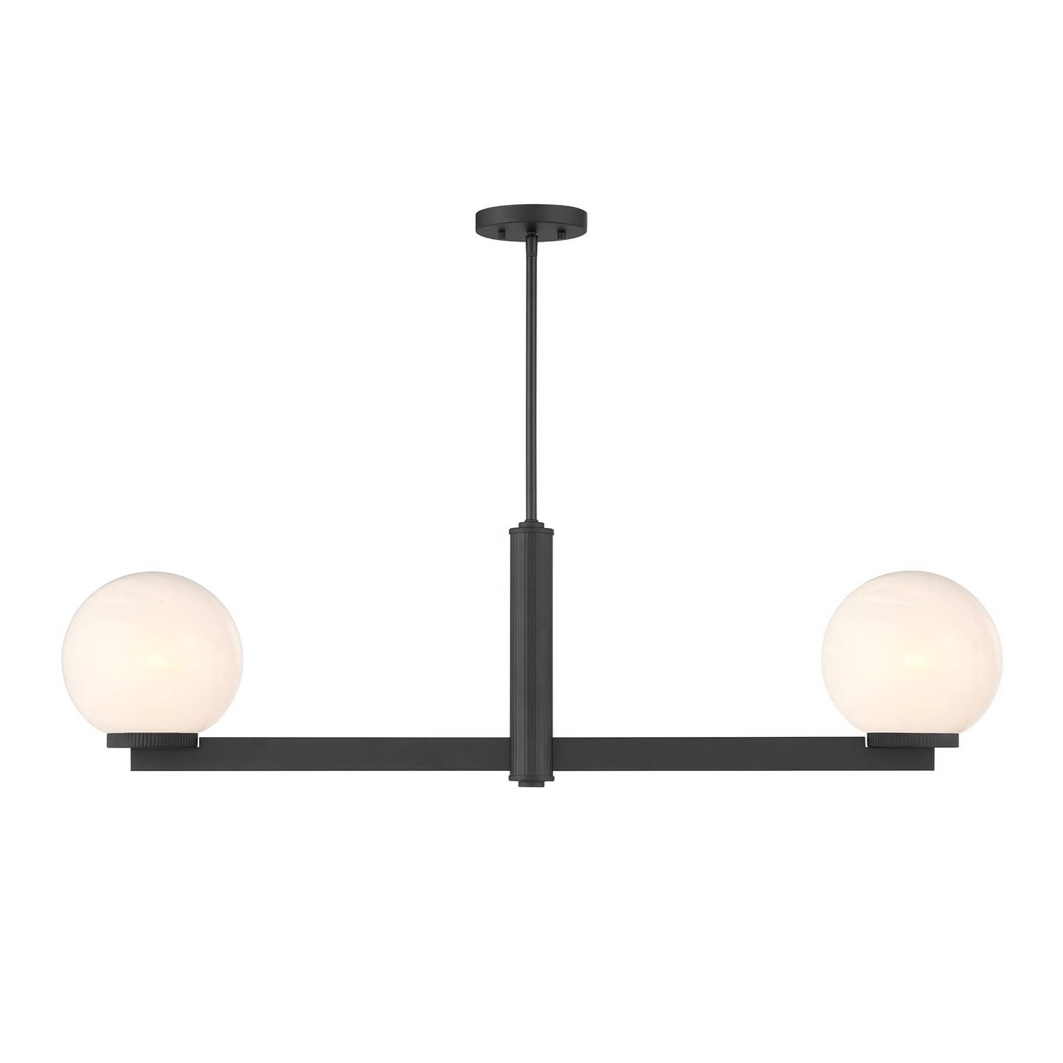 Trade Winds Lighting TW18790MBK 2-Light Chandelier from Ruby Collection in Matte Black