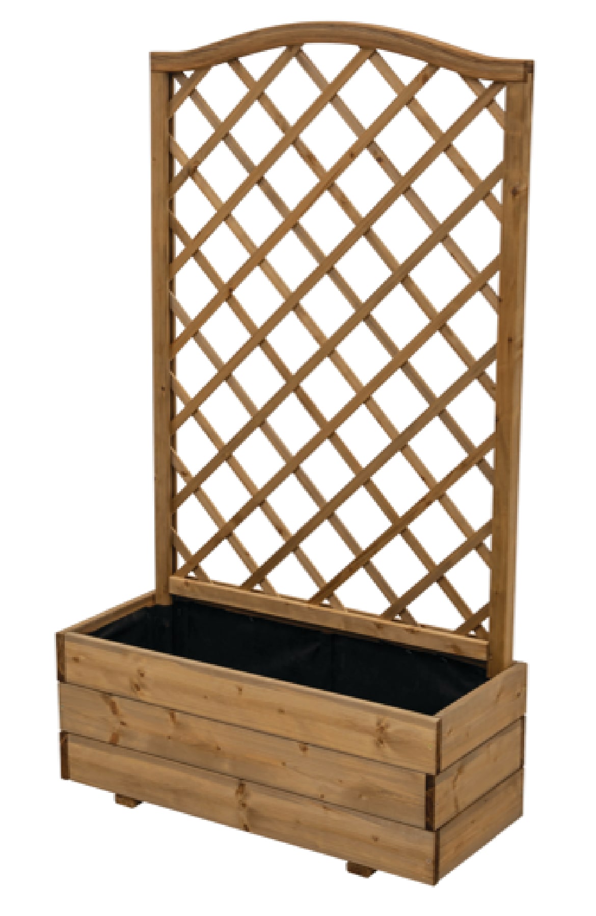  5058 31-Inches W x 54-Inches H Brown Pine Traditional Garden Trellis For Climbing Plants For Cucumbers For Roses For Tomatoes