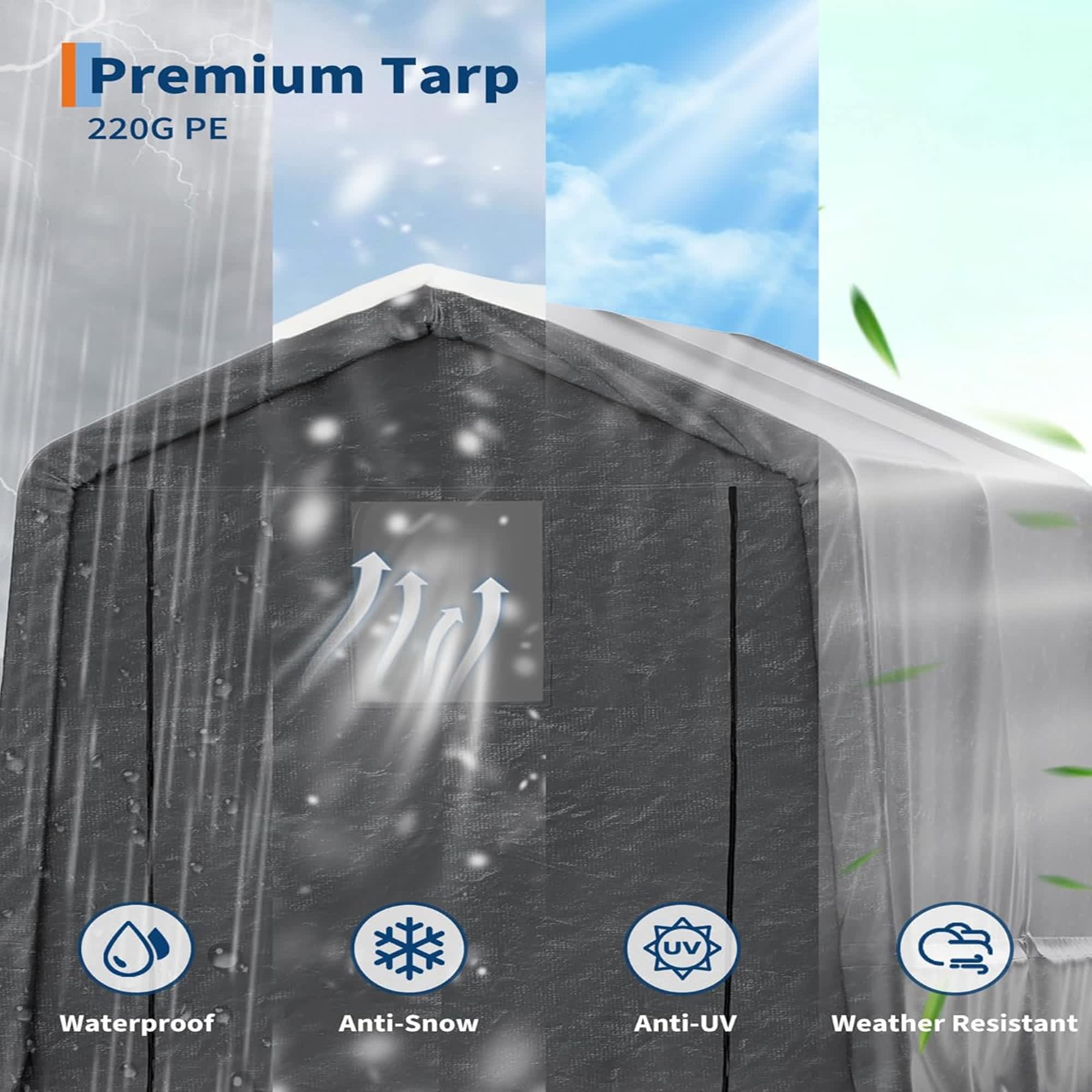 Qeetex LSHQQPPG-33AG9V97 Carport-Covers - View #3