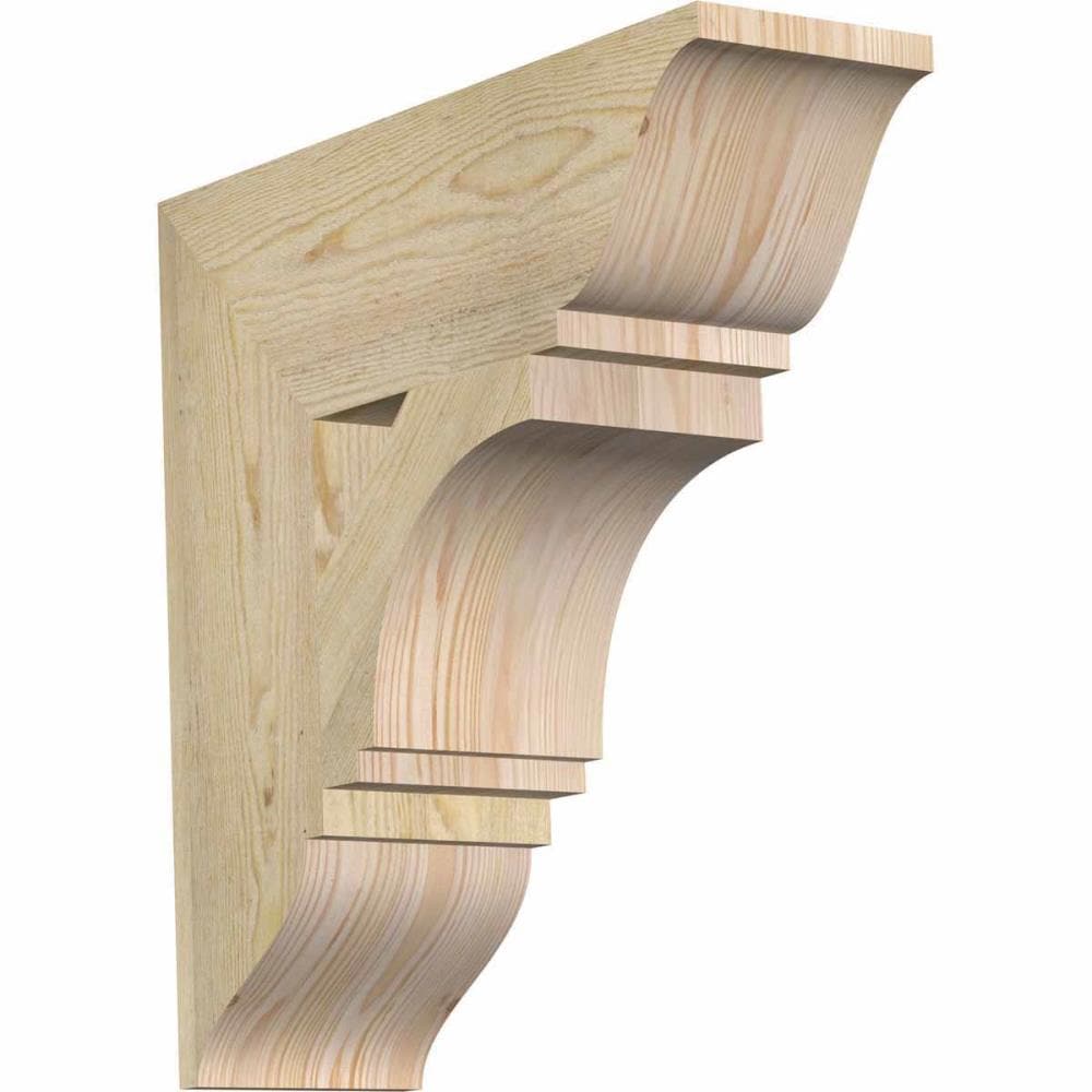 Ekena Millwork BKT06X20X20IMP01RDF Imperial traditional rough sawn 6-in x 20-in x 20-in Douglas fir Brown Wood Standard bracket