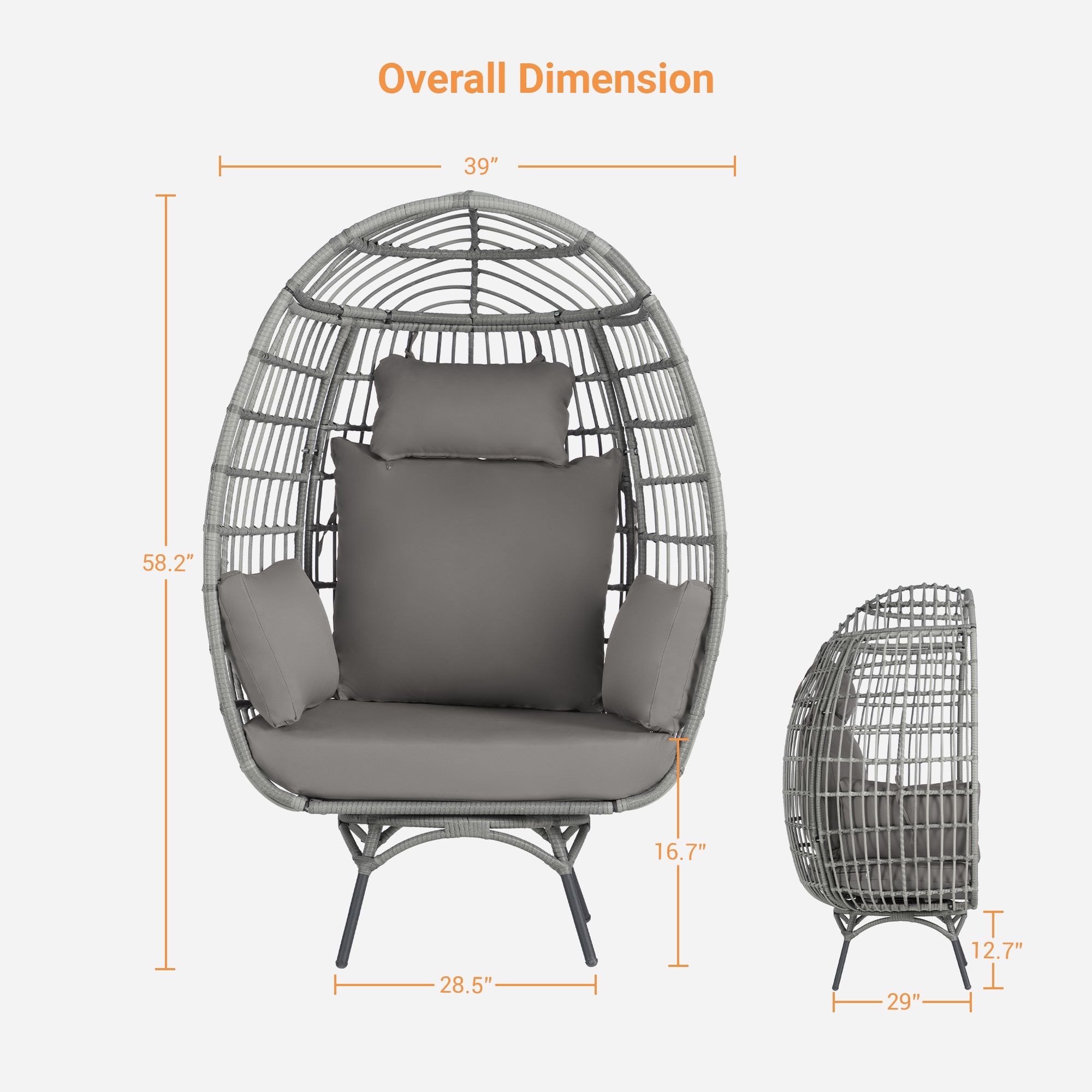 SANSTAR L-RJDC68GY Patio-Chairs - View #2