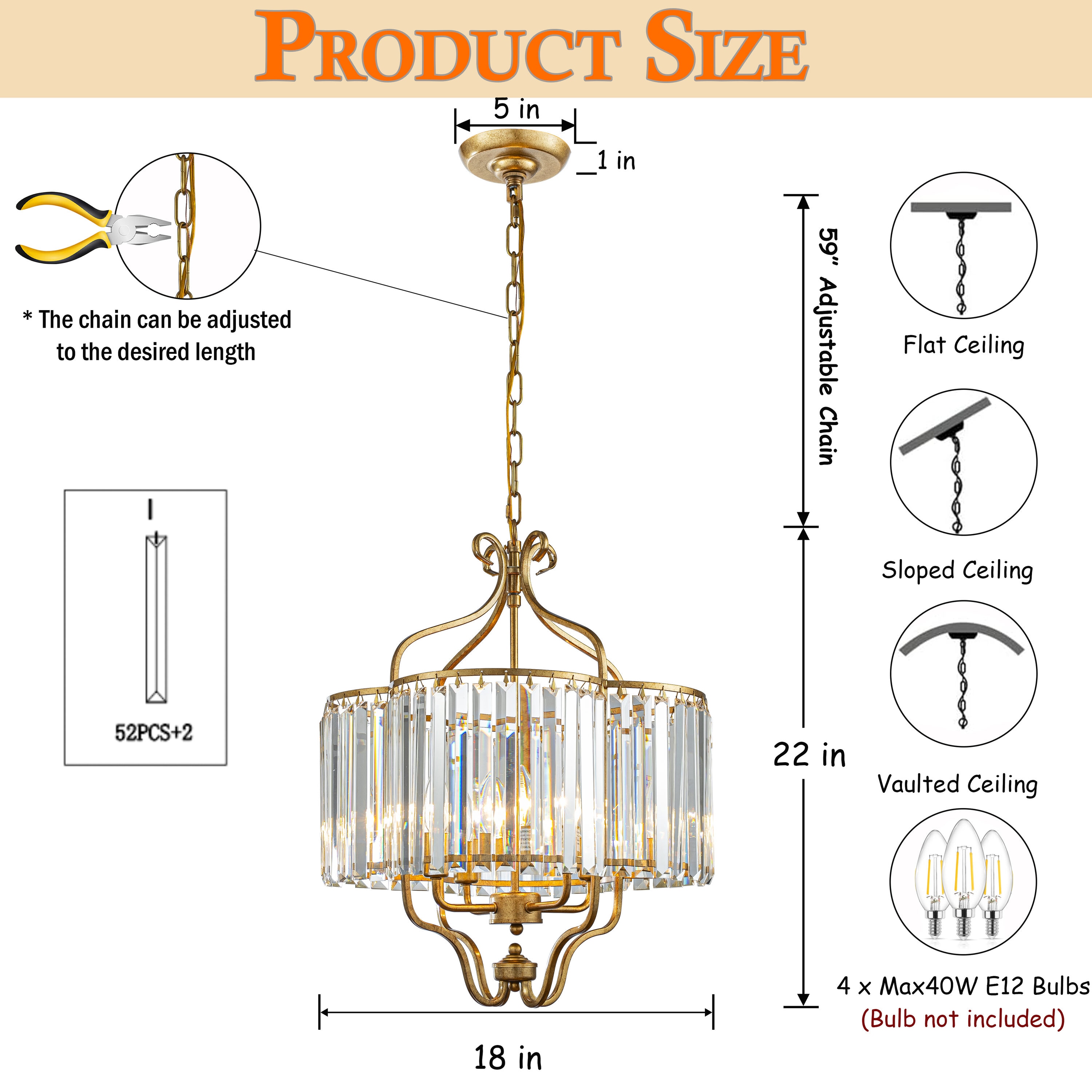 AloaDecor Lighting L7203D45AGL01A b090015 - View #3