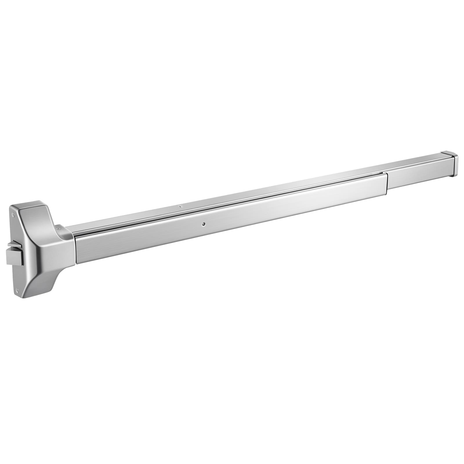 VEVOR Push Bar Panic Exit Device 41in Stainless Steel Commercial Panic Bar for Exit Doors Emergency Exit Door Hardware with Exterior Lever Handle and 6 Keys for 41in-61in Wood or Metal Door Silver #SCJJTG41INBX17704V0