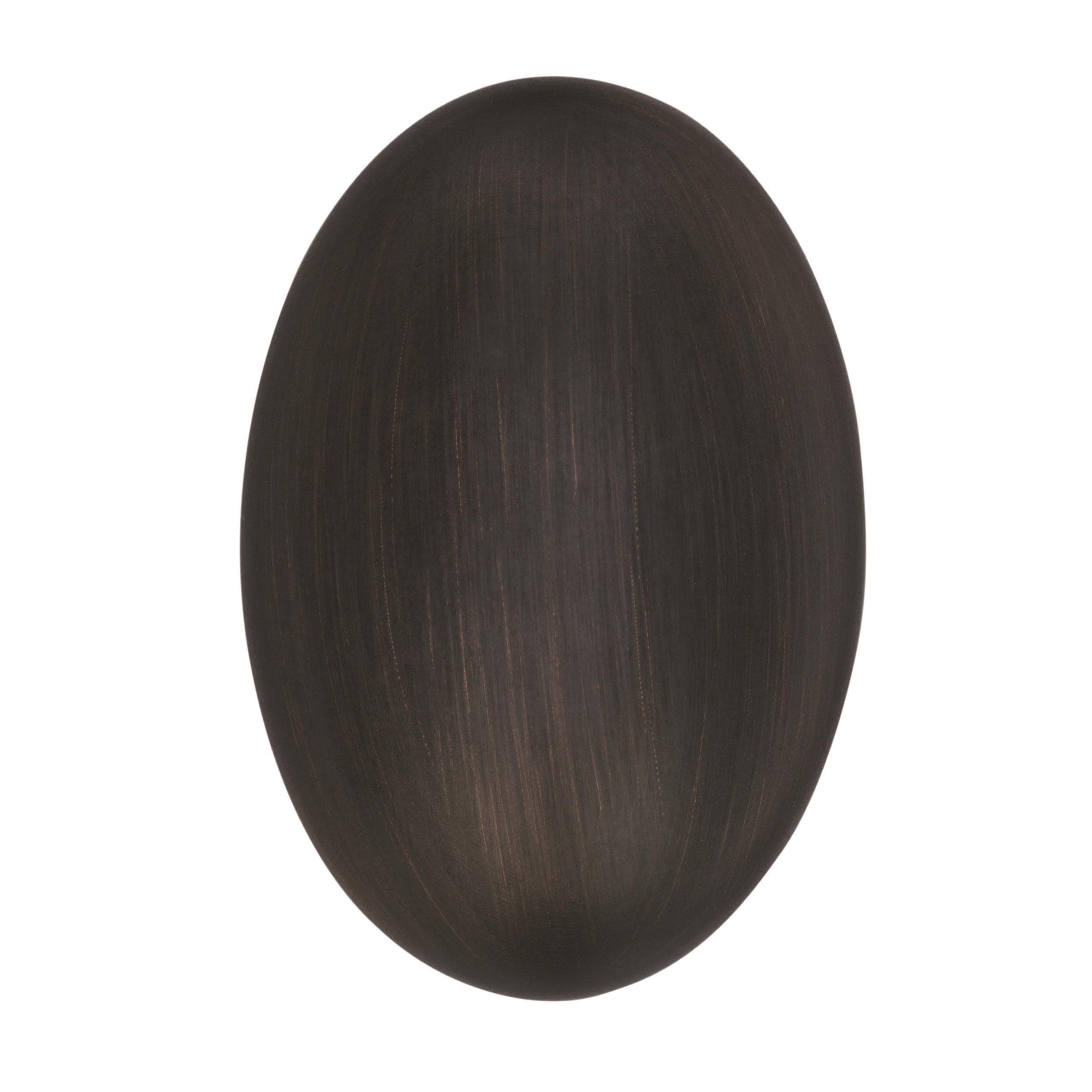 Oil Rubbed Bronze Oval Cabinet Knob with Mounting Hardware